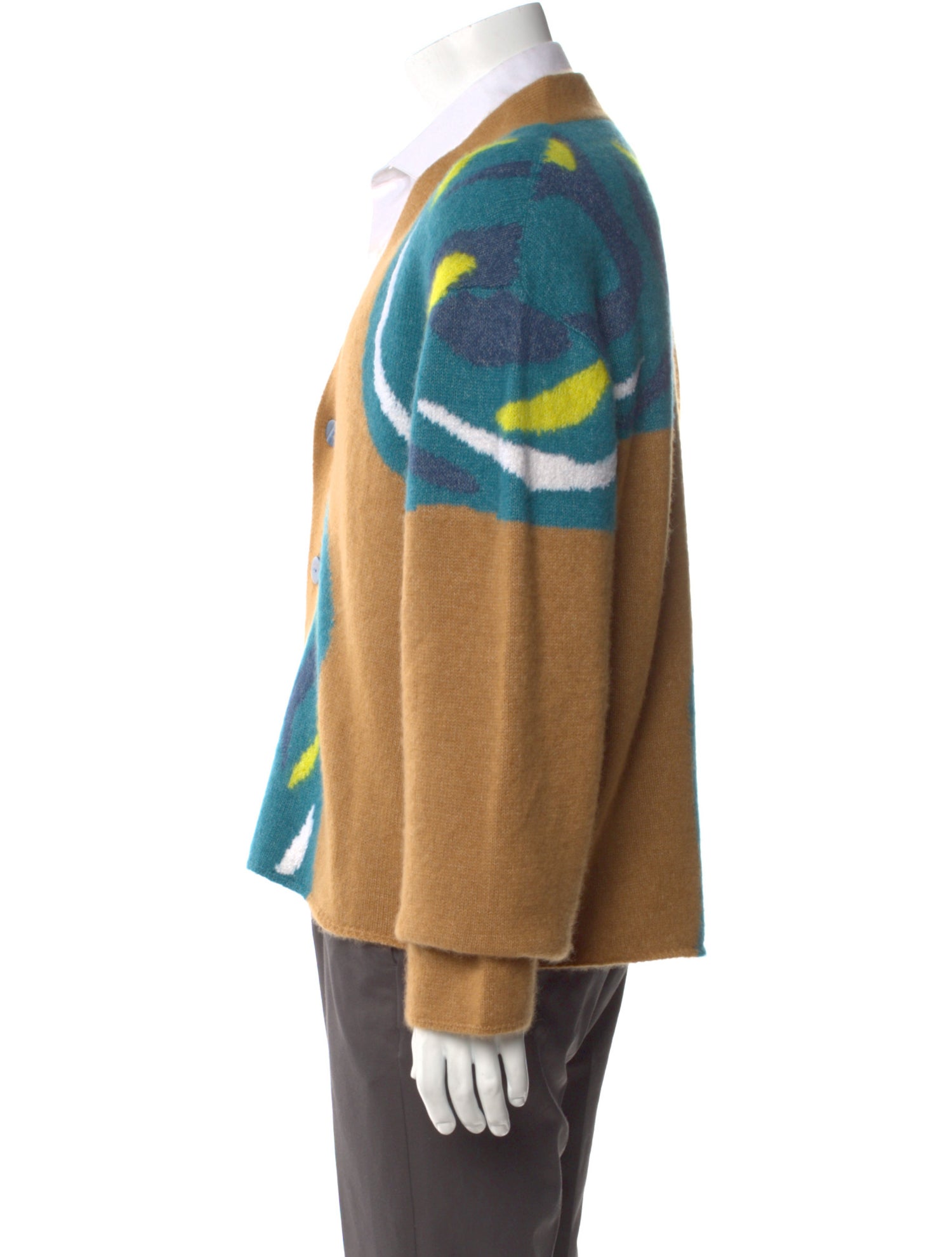 The Elder Statesman Cashmere Tie-Dye Print Cardigan w/ Tags