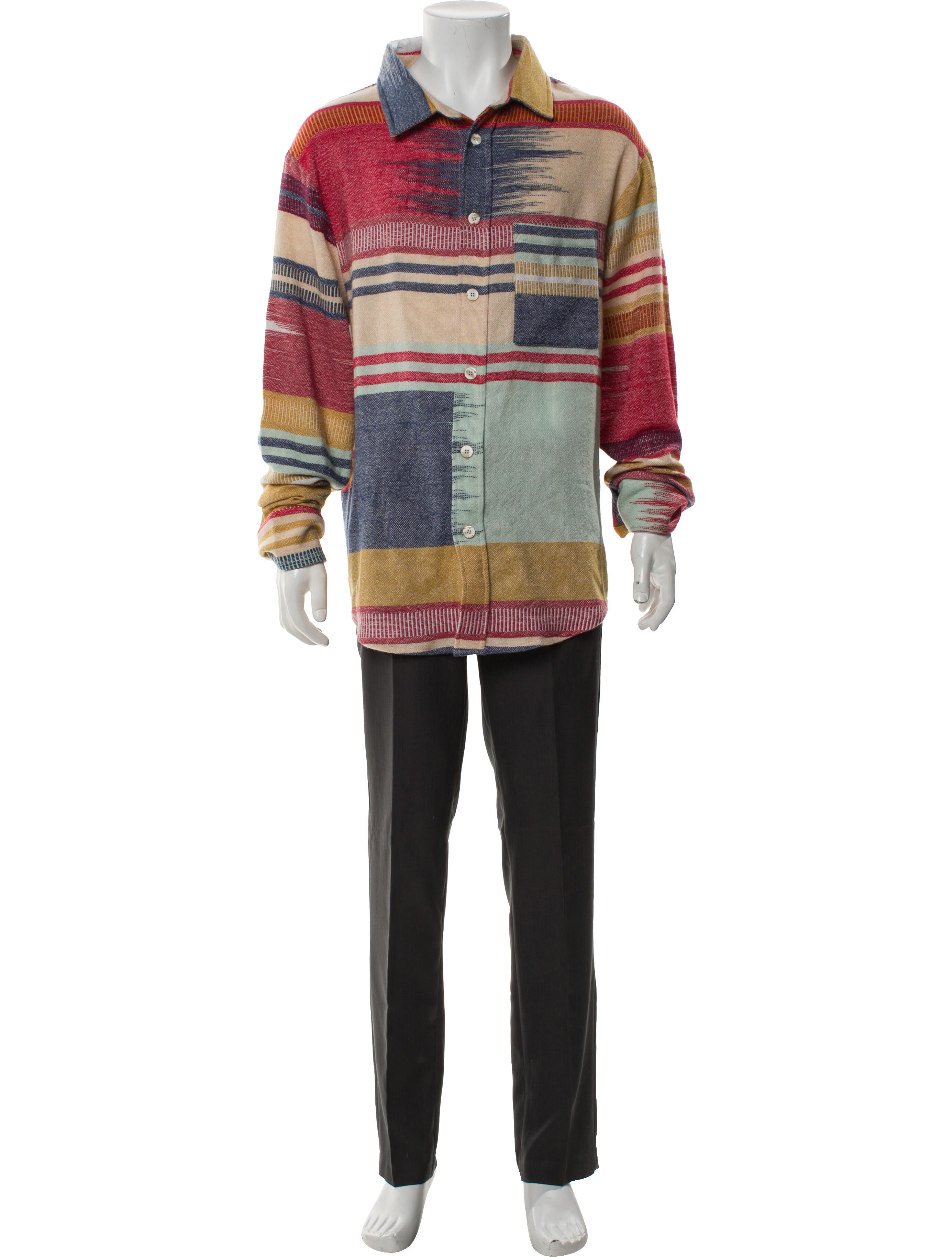 The Elder Statesman Cashmere Graphic Print Shirt