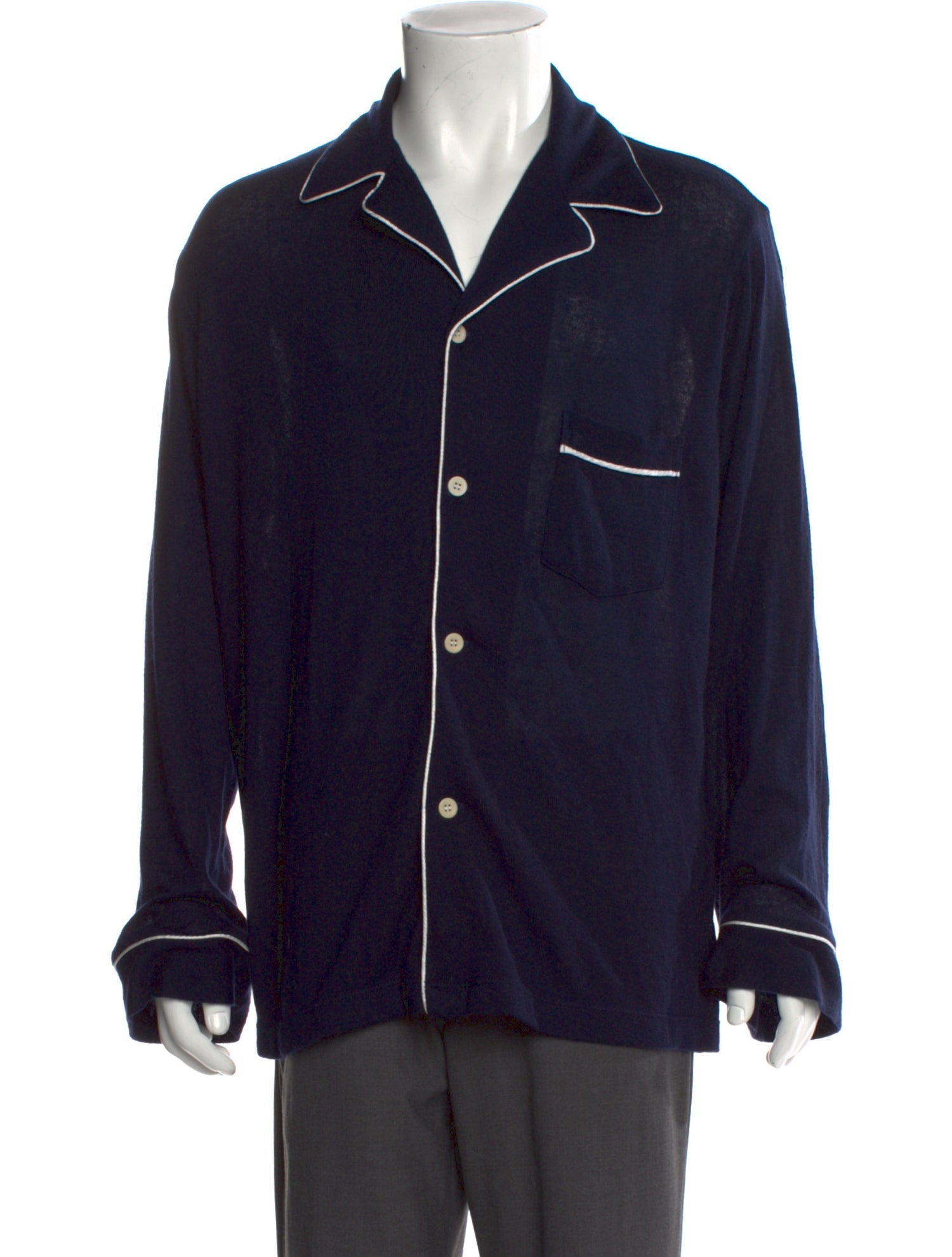 The Elder Statesman Cashmere Long Sleeve Shirt