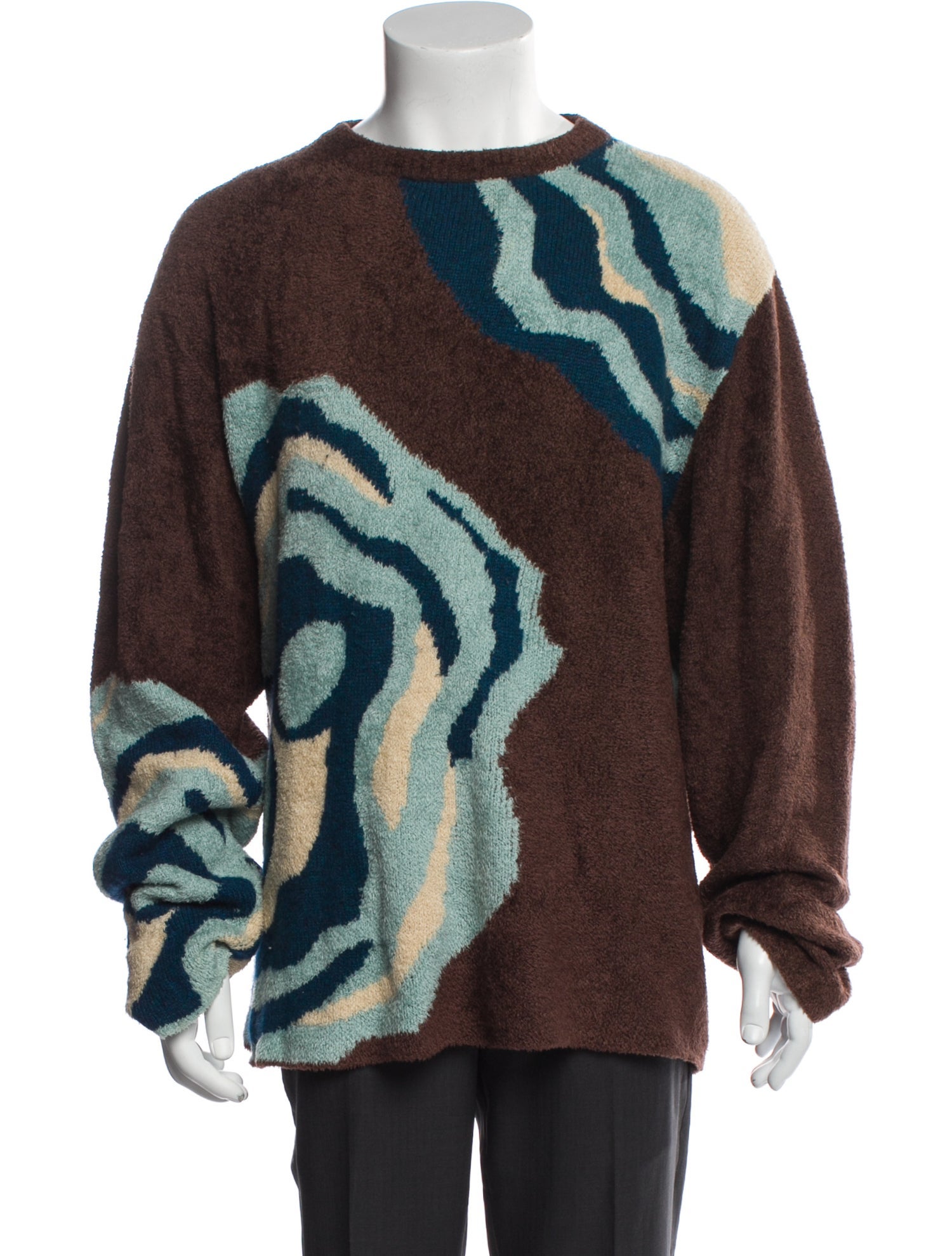 The Elder Statesman Printed Crew Neck Pullover