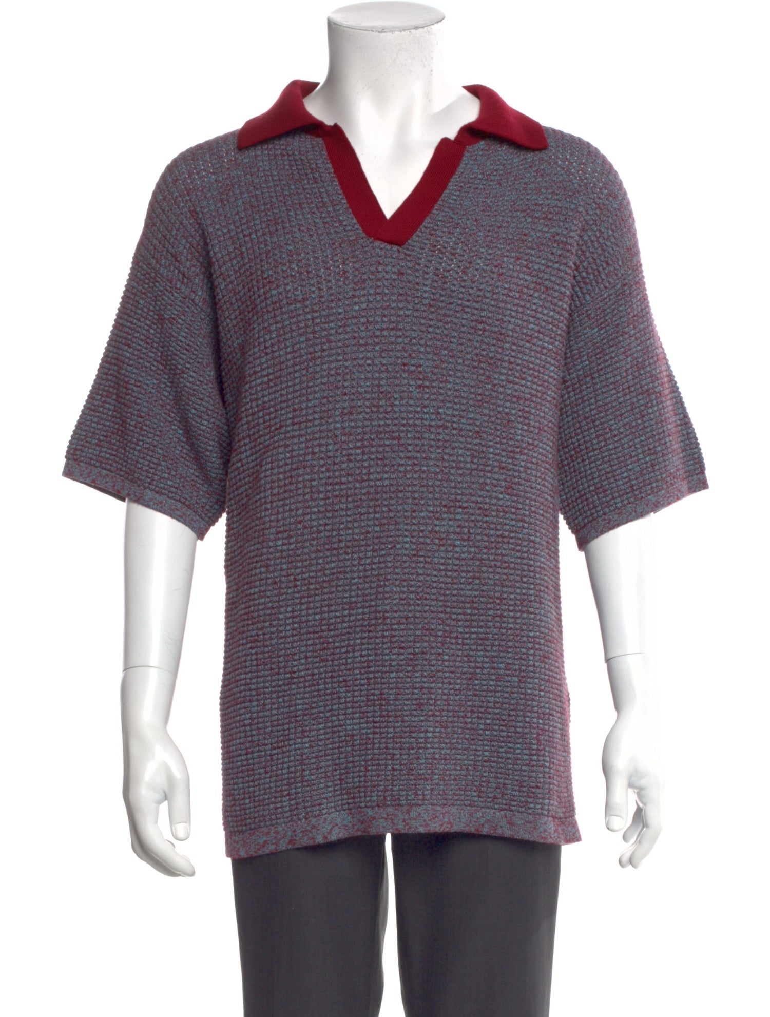 The Elder Statesman Printed Collar Polo Shirt