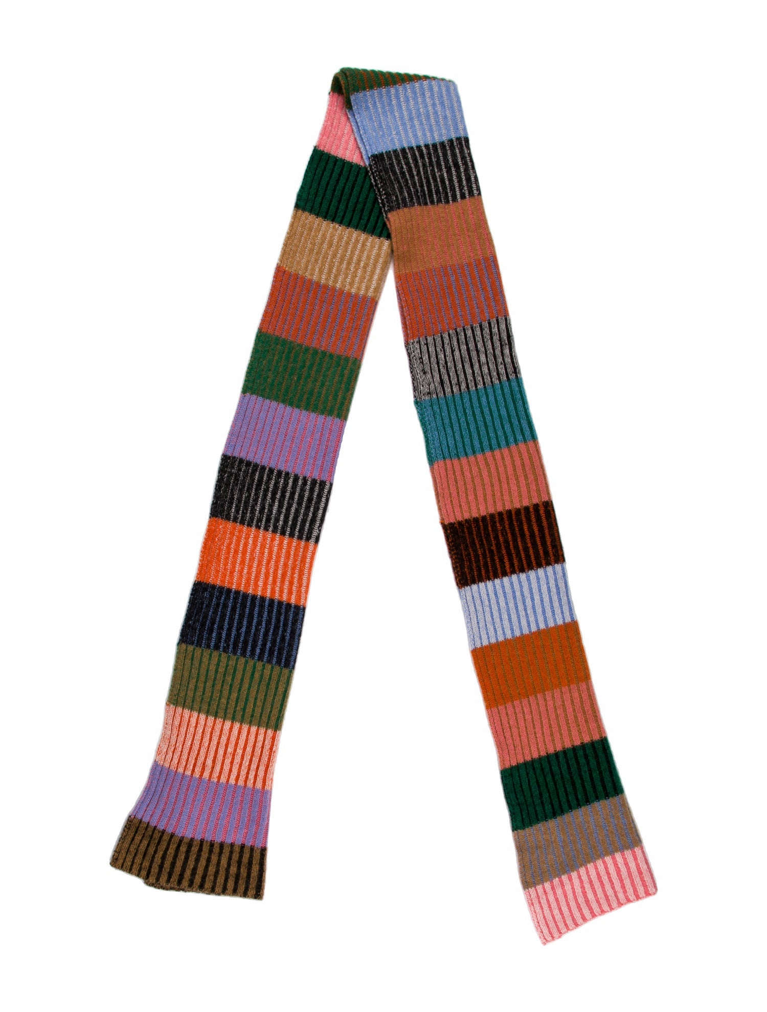 The Elder Statesman Cashmere Striped Scarf w/ Tags