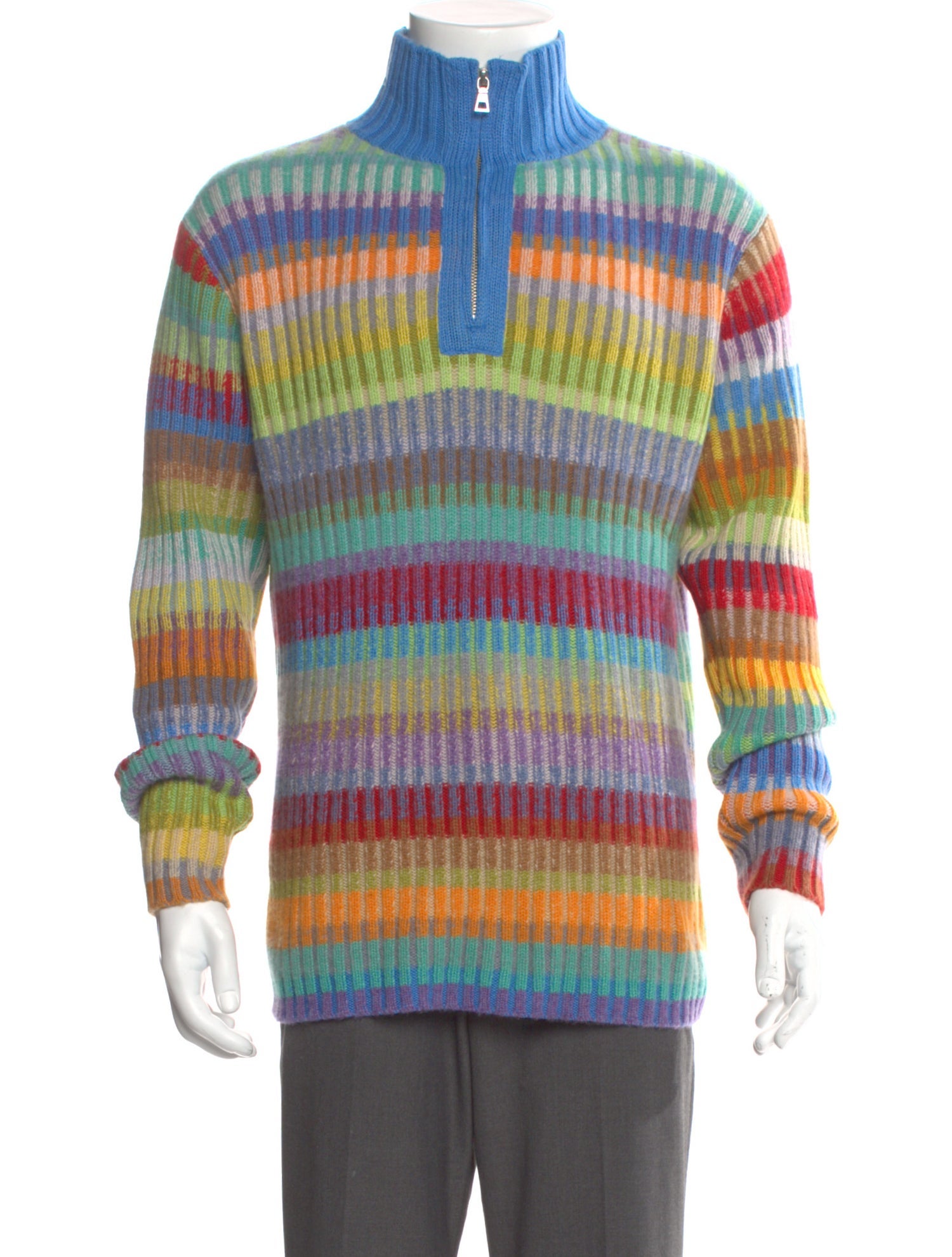 The Elder Statesman Cashmere Striped Pullover