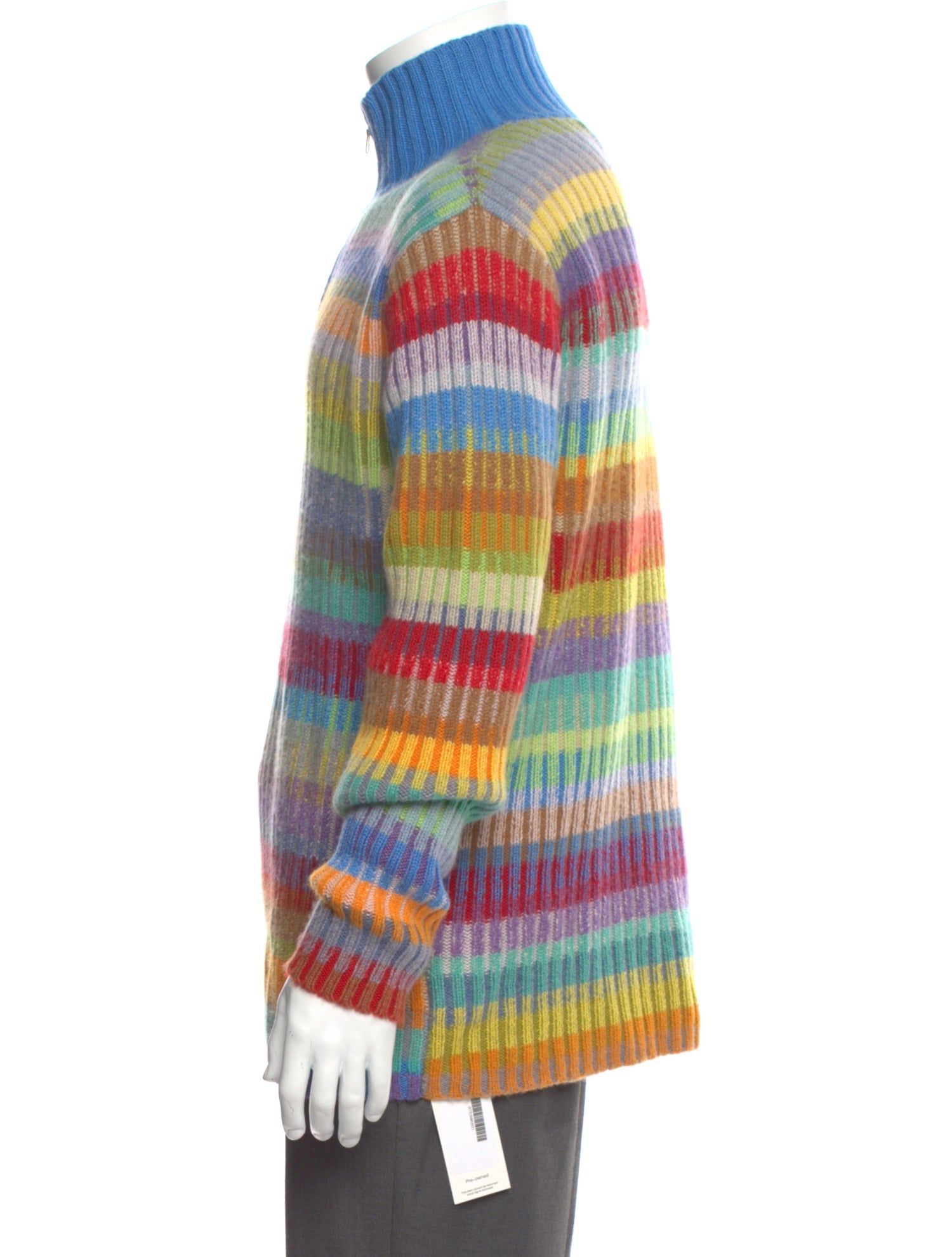 The Elder Statesman Cashmere Striped Pullover