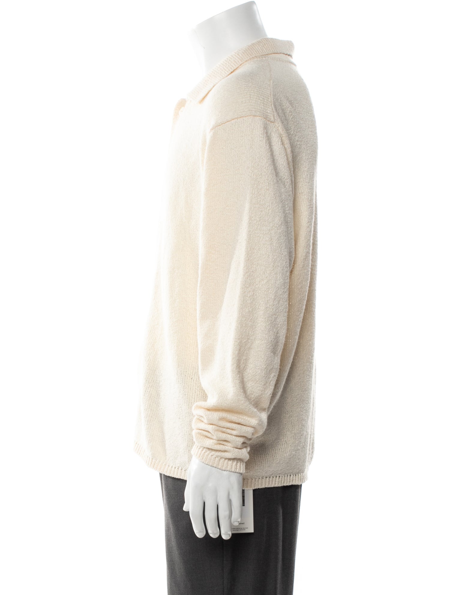 The Elder Statesman Collar Long Sleeve Polo Sweater