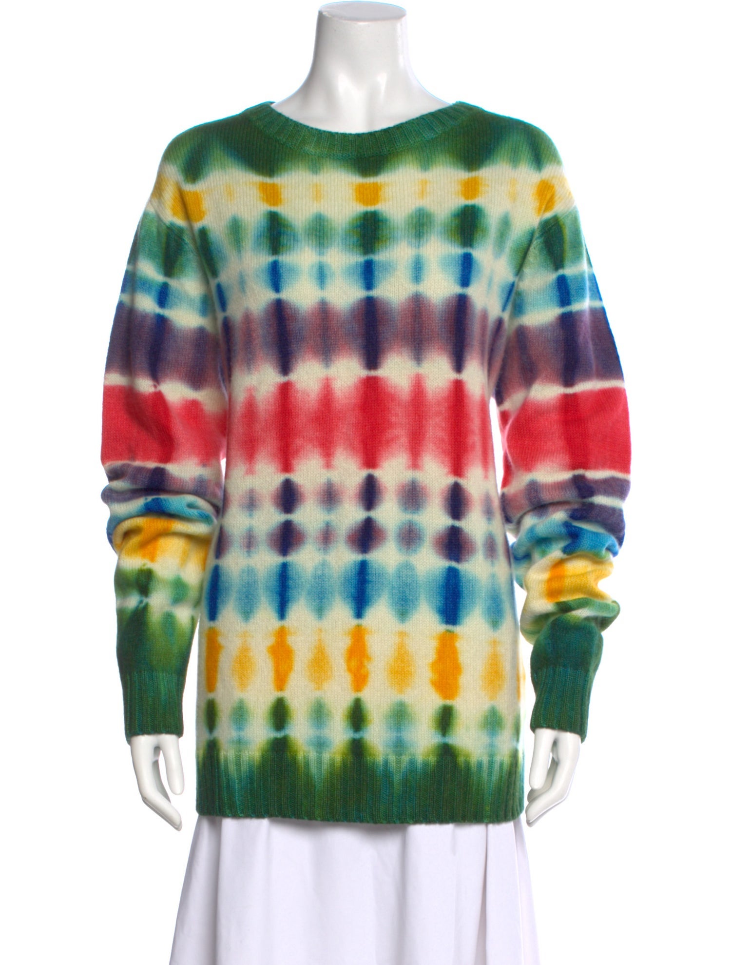 The Elder Statesman Cashmere Tie-Dye Print Sweater