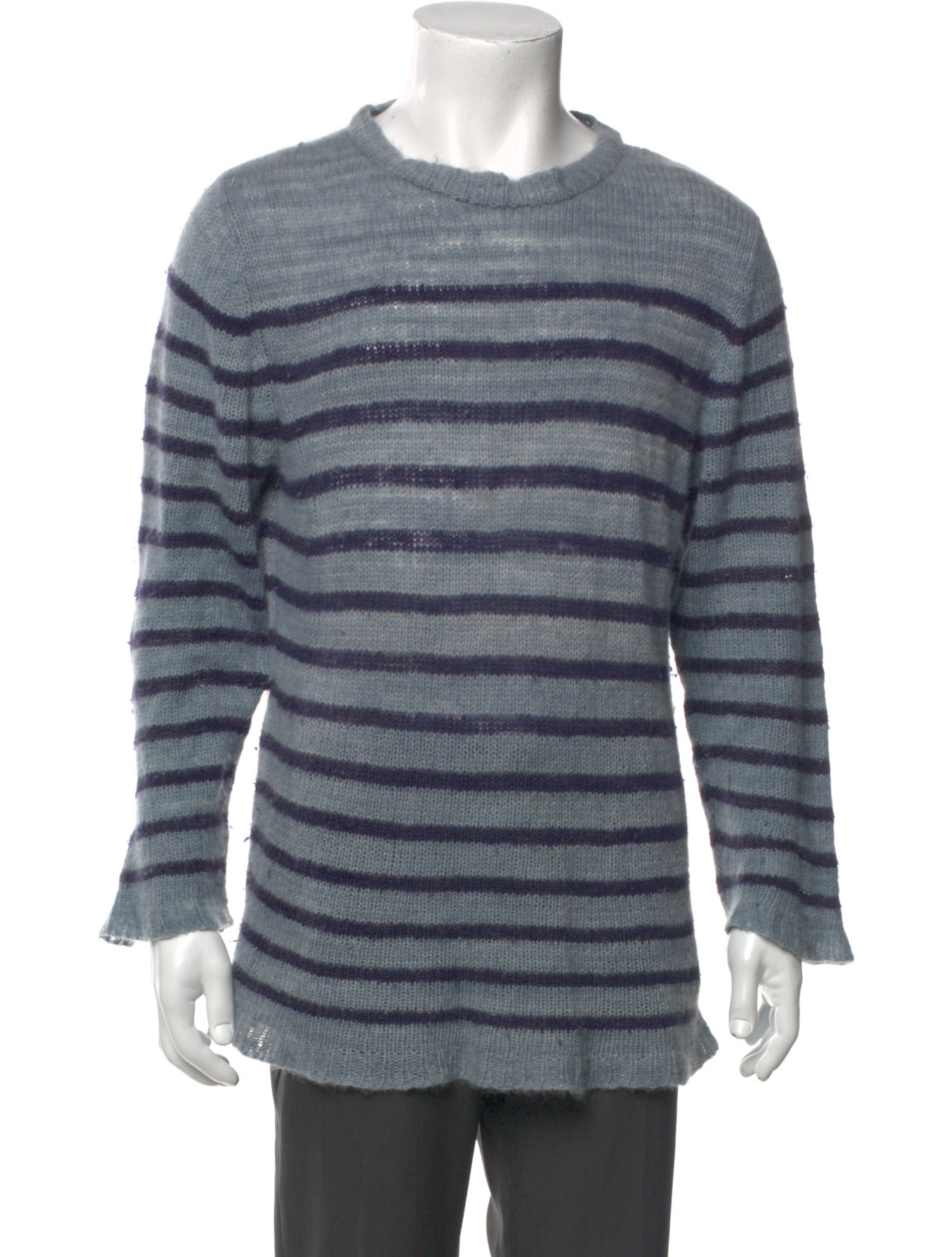 The Elder Statesman Cashmere Striped Pullover