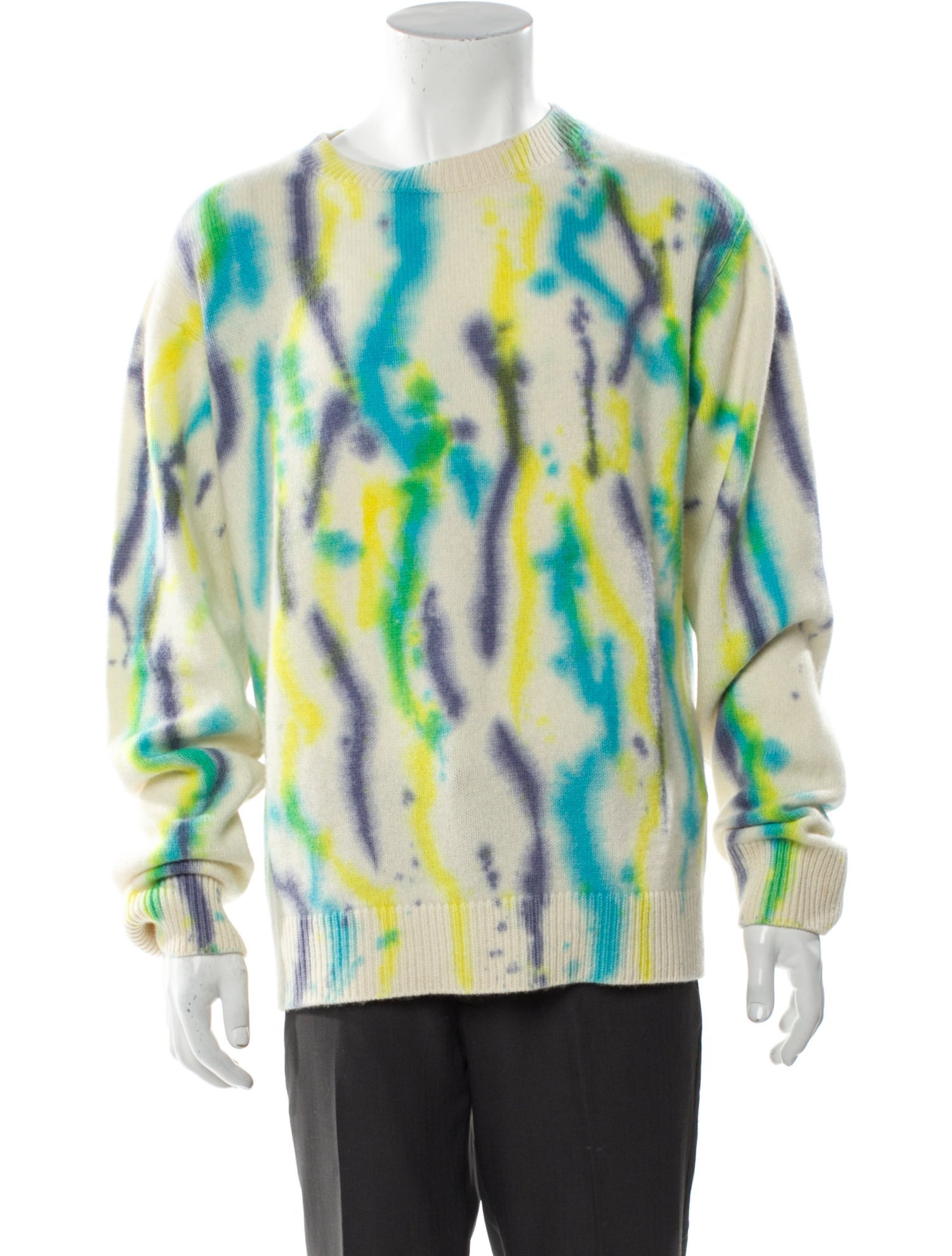 The Elder Statesman Cashmere Tie-Dye Print Pullover