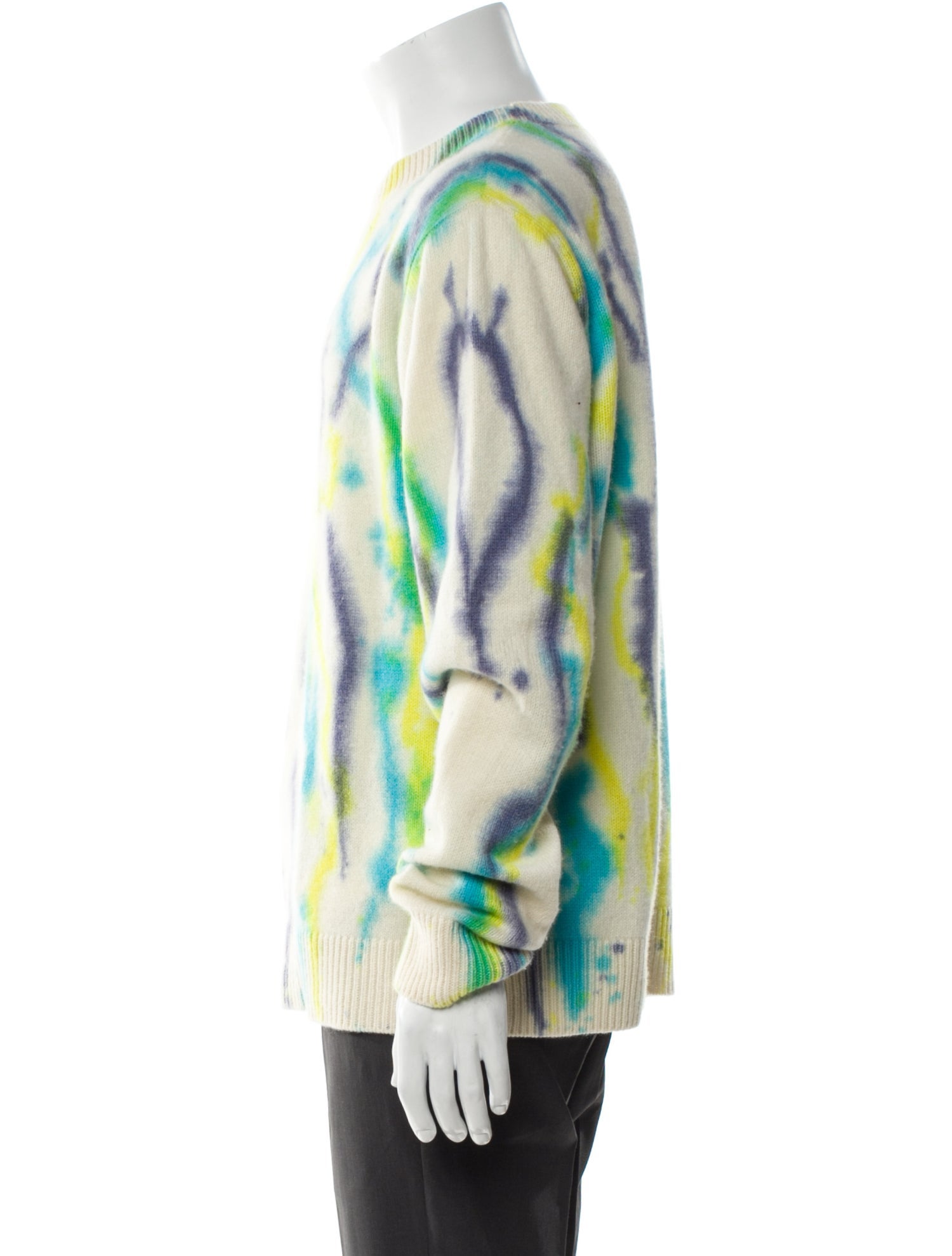 The Elder Statesman Cashmere Tie-Dye Print Pullover