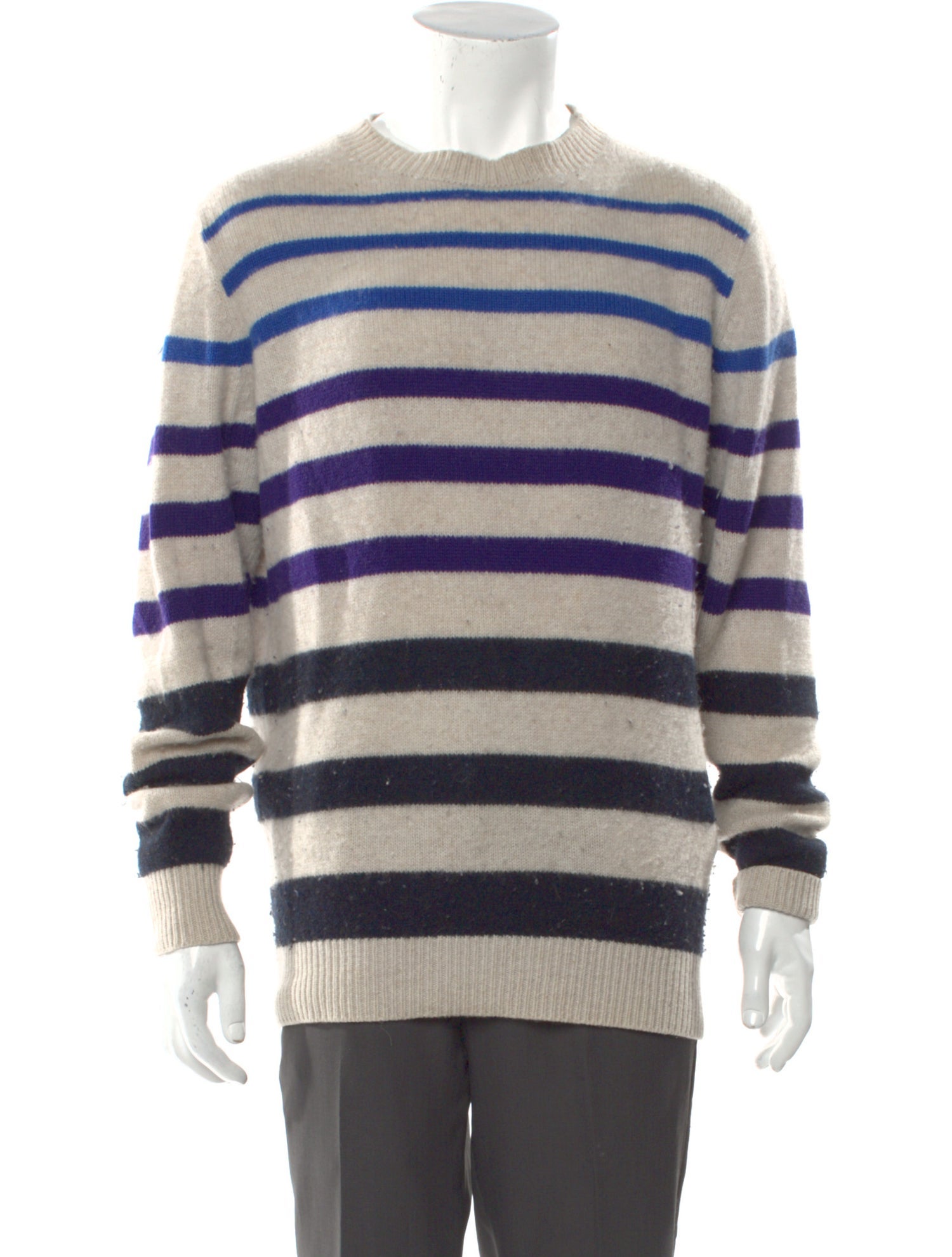 The Elder Statesman Cashmere Striped Pullover