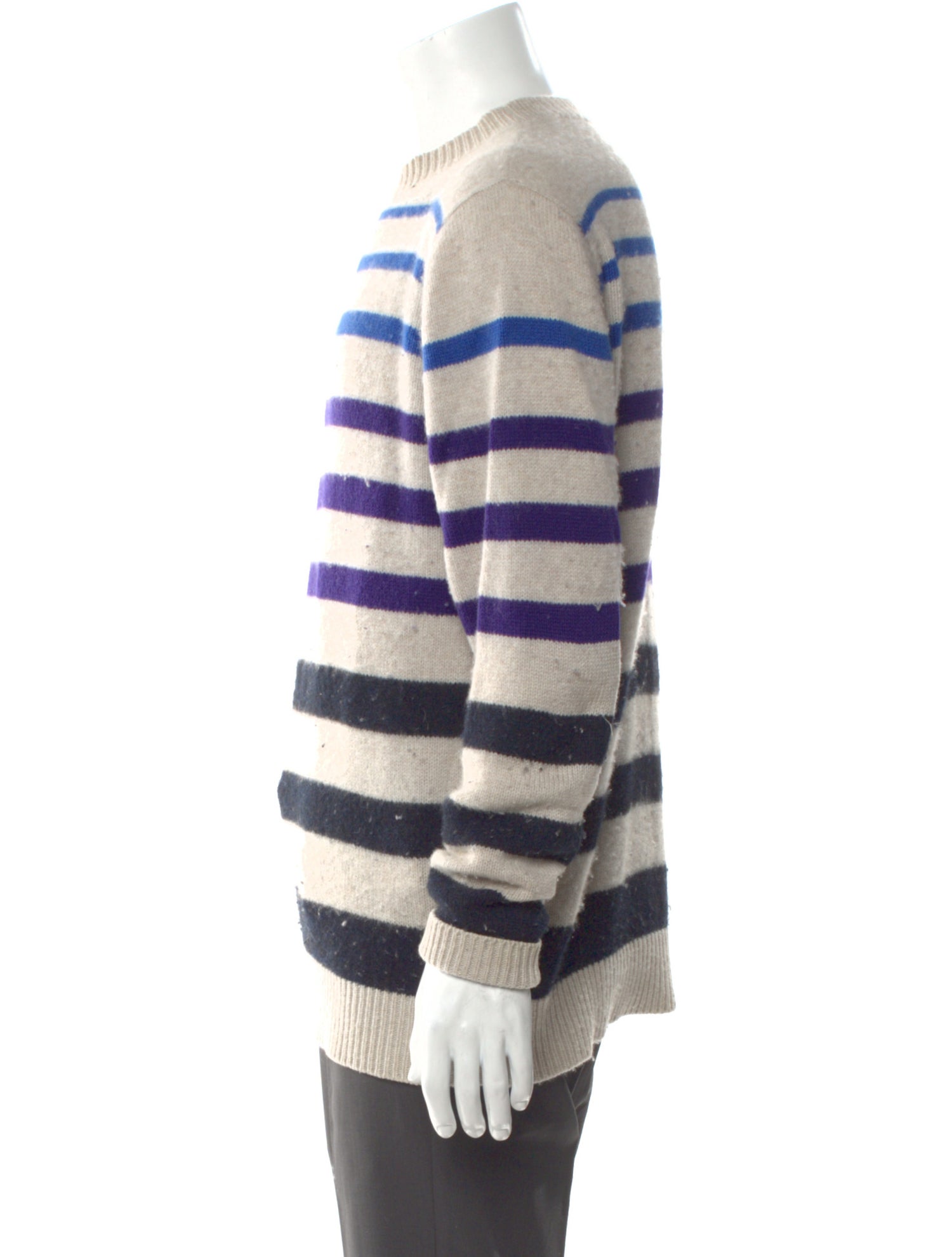 The Elder Statesman Cashmere Striped Pullover