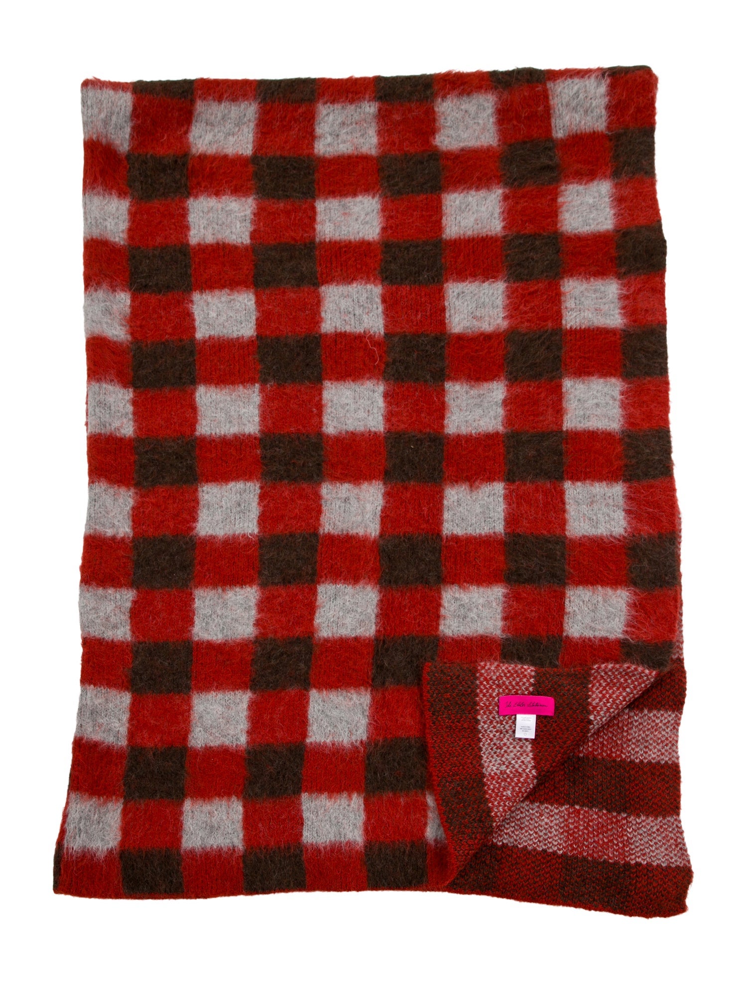 The Elder Statesman Thistle Gingham Blanket