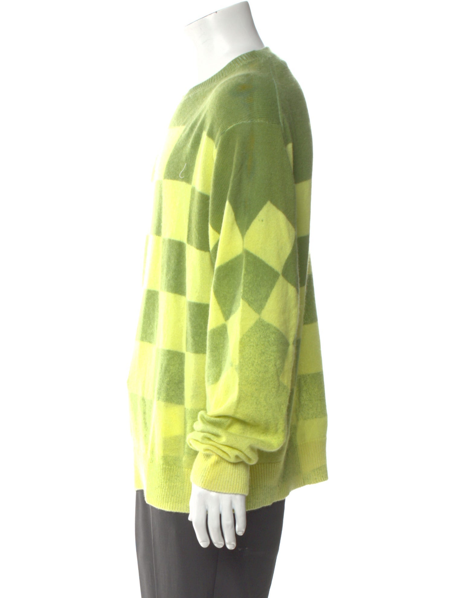 The Elder Statesman Cashmere Plaid Print Pullover w/ Tags
