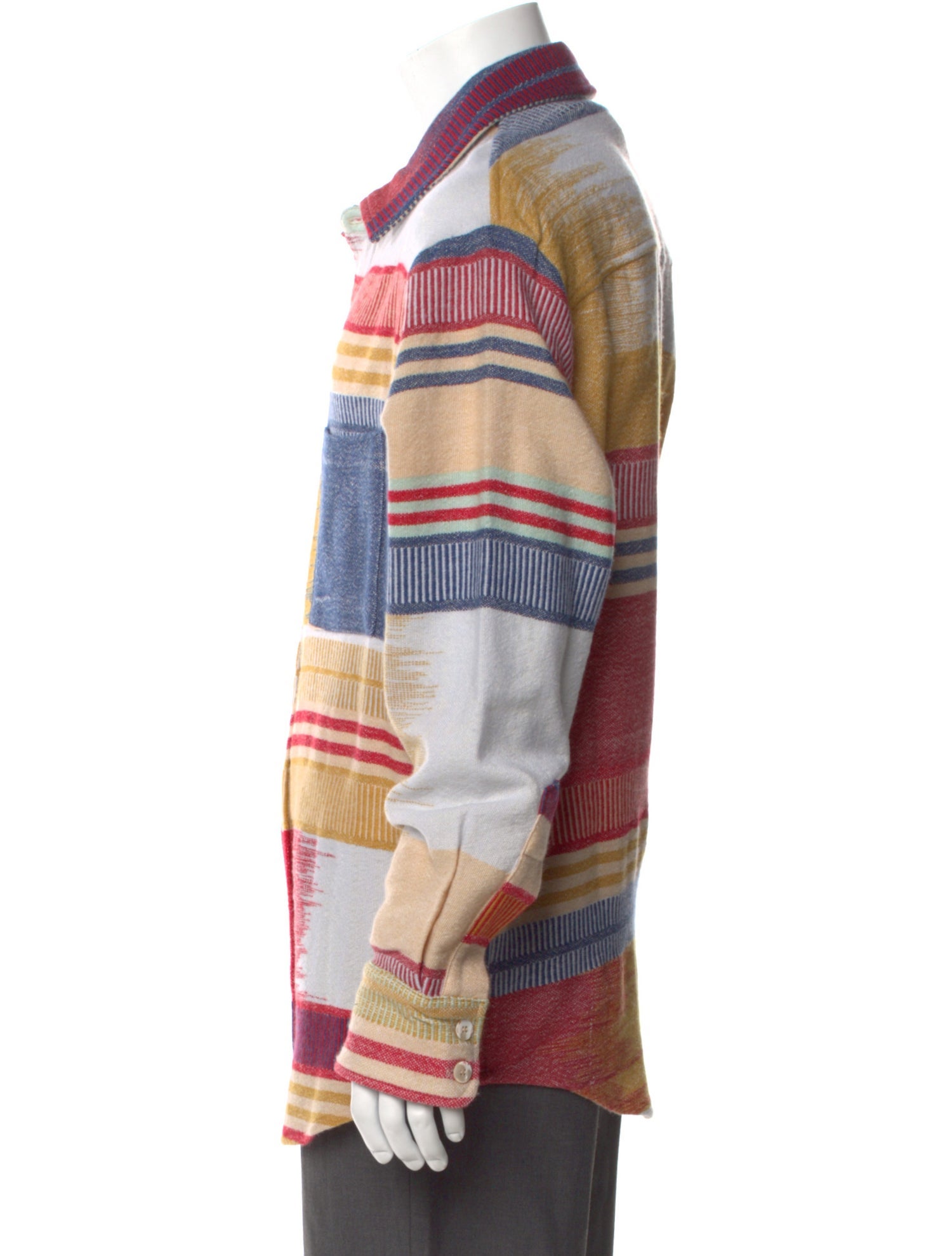 The Elder Statesman Cashmere Striped Shirt w/ Tags