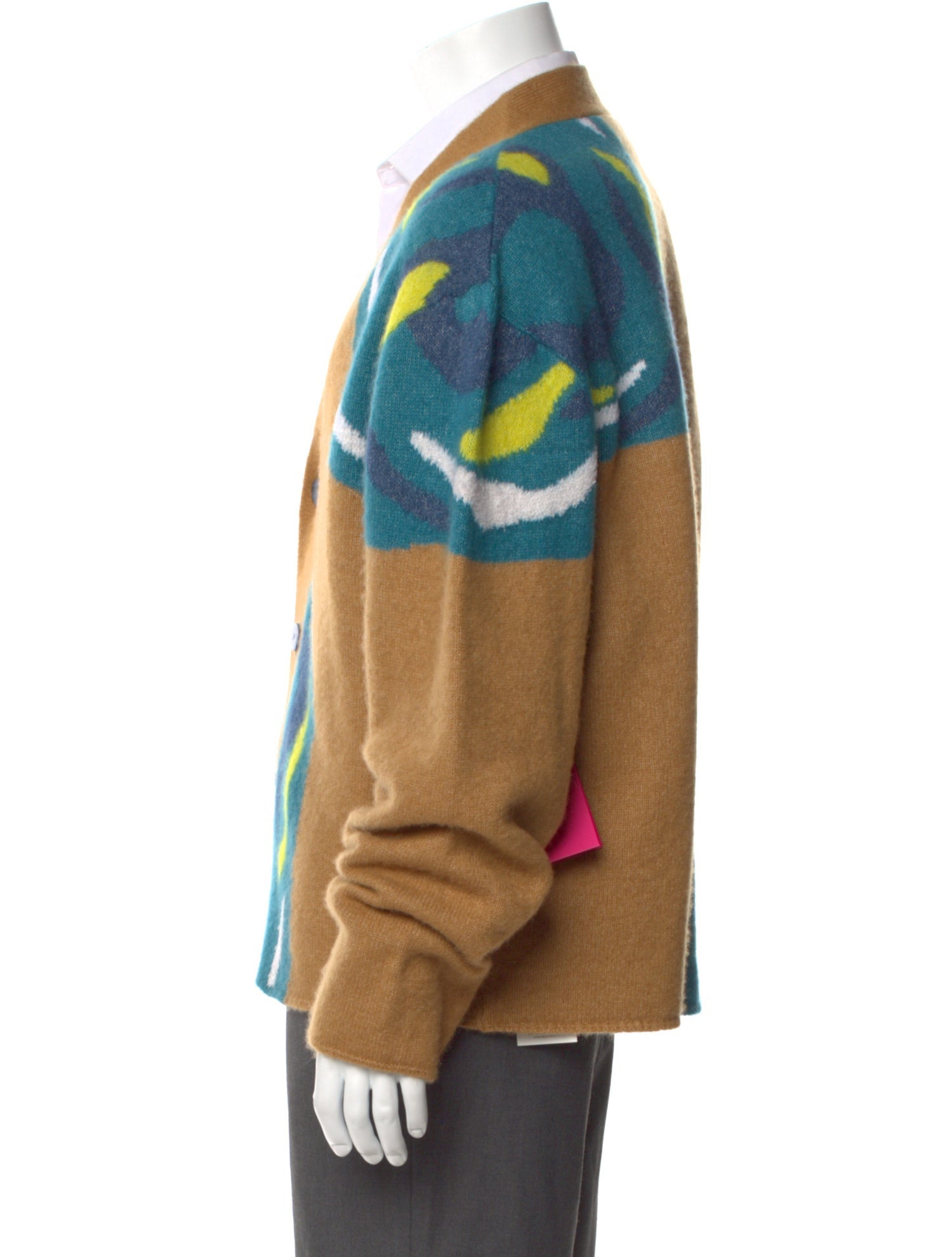 The Elder Statesman Cashmere Printed Cardigan w/ Tags
