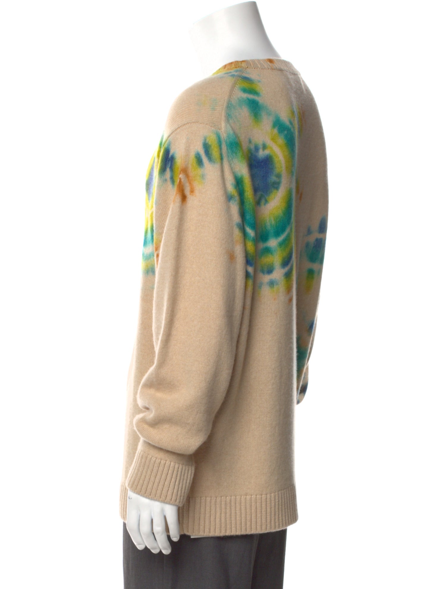 The Elder Statesman Cashmere Tie-Dye Print Pullover w/ Tags