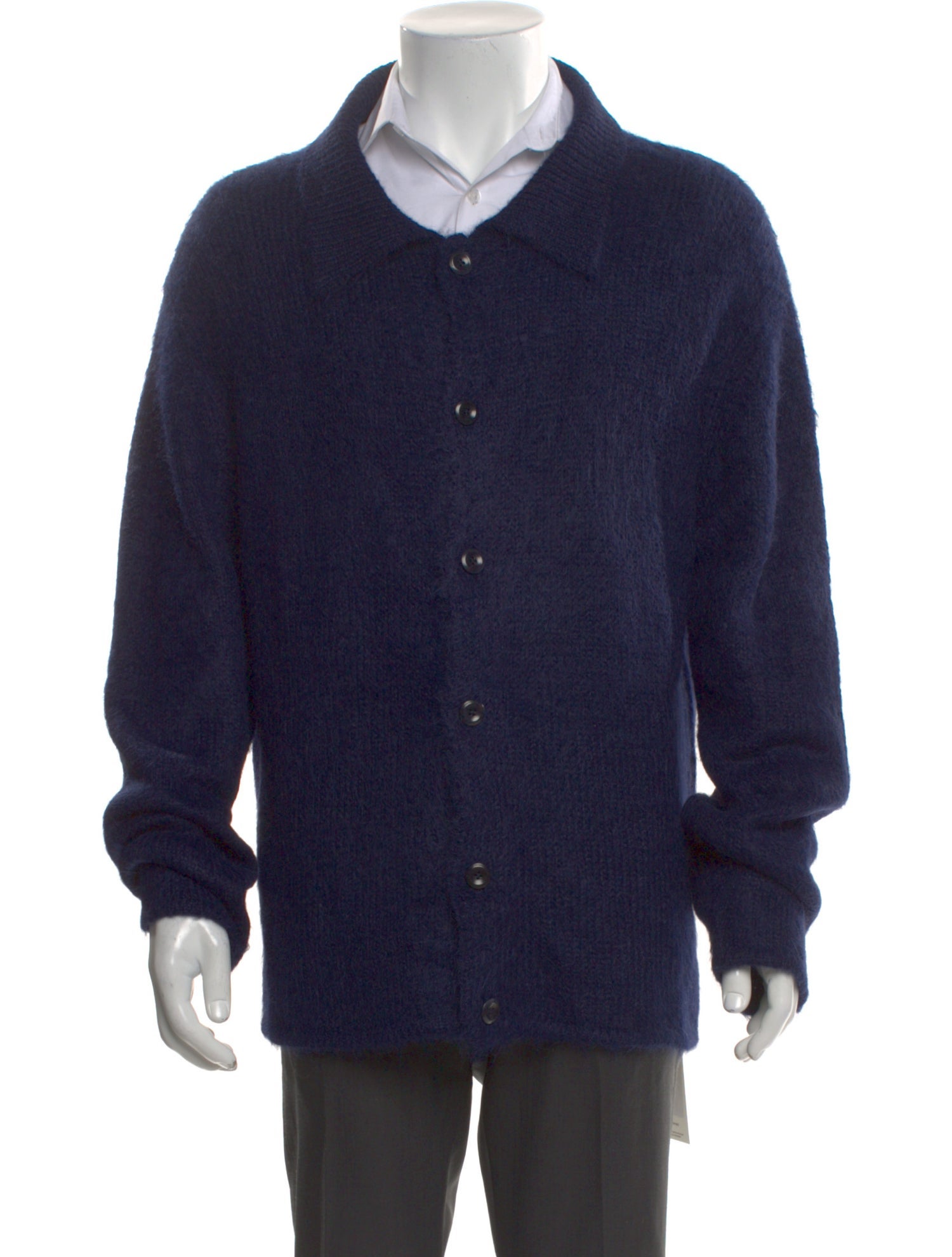 The Elder Statesman Alpaca Collar Cardigan