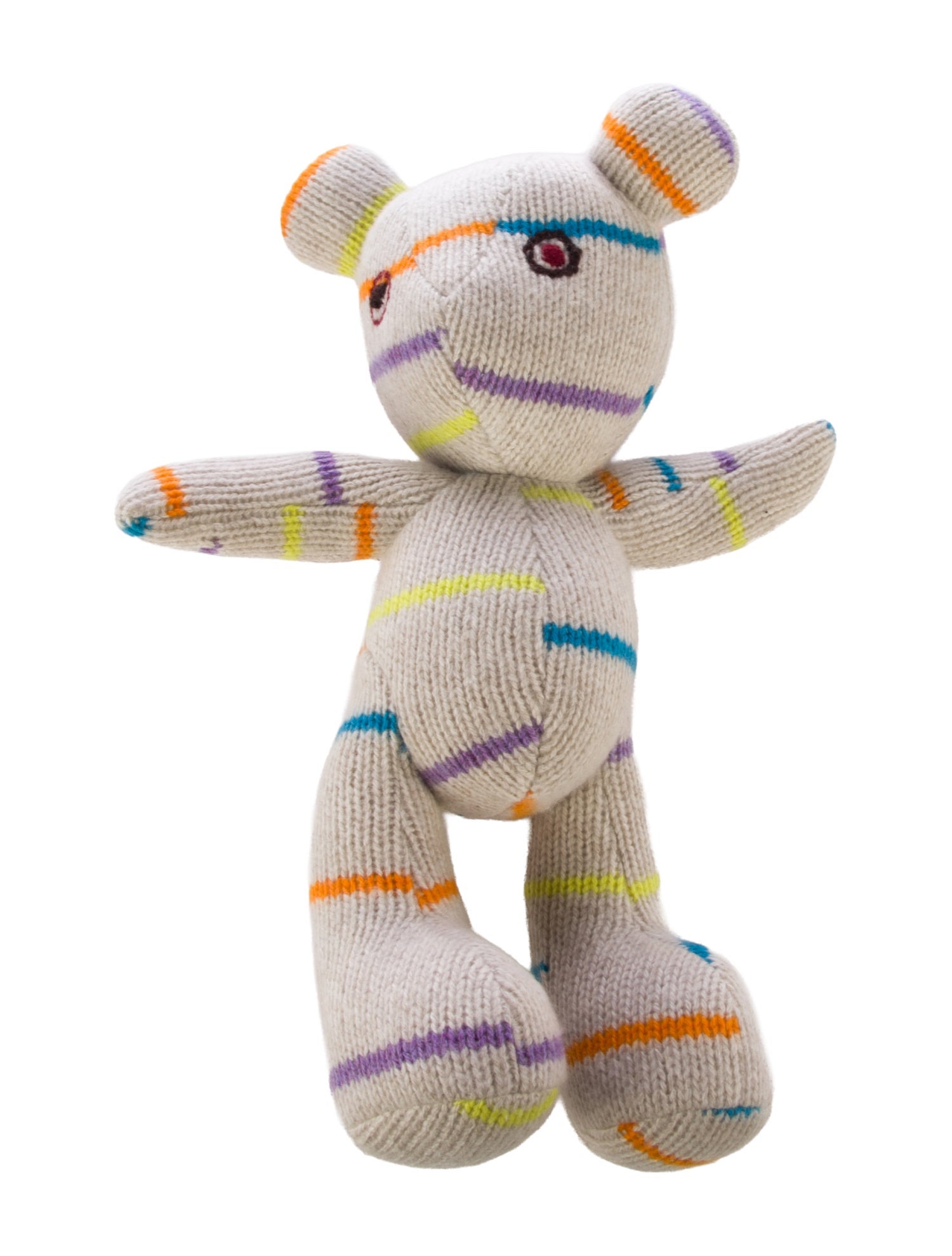 The Elder Statesman Cashmere Patterned Teddy Bear