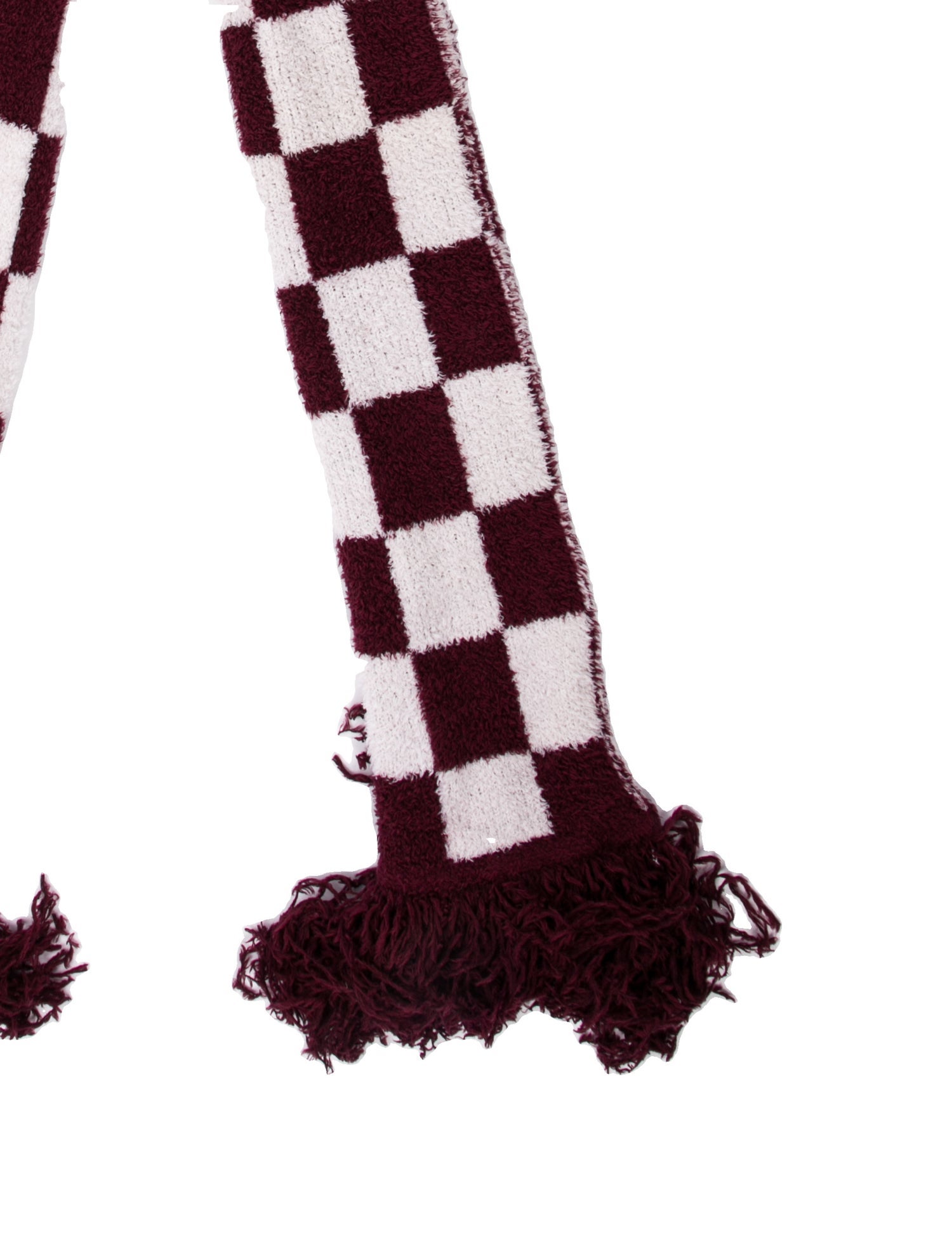 The Elder Statesman Plaid Print Scarf