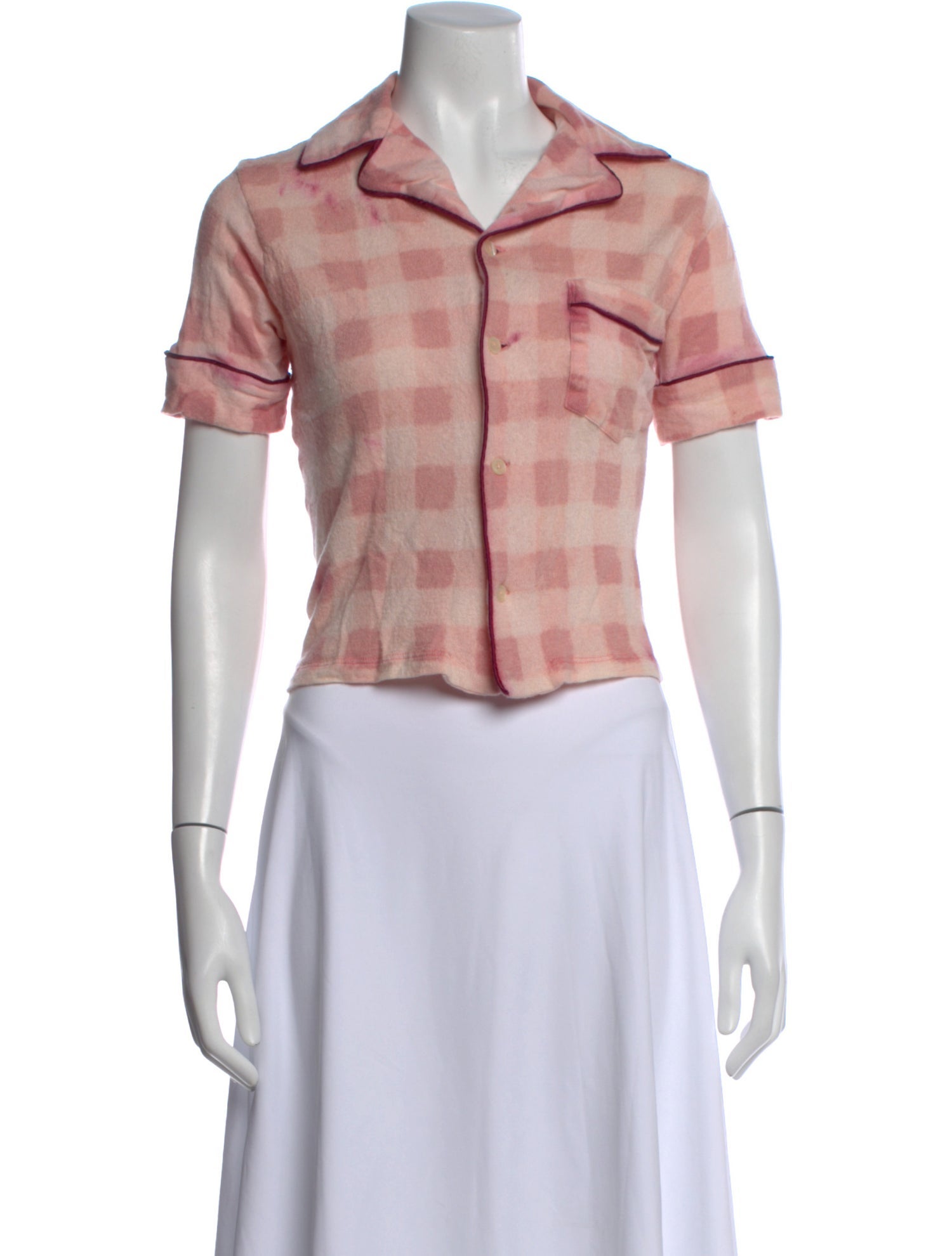 The Elder Statesman Cashmere Plaid Print Sweater