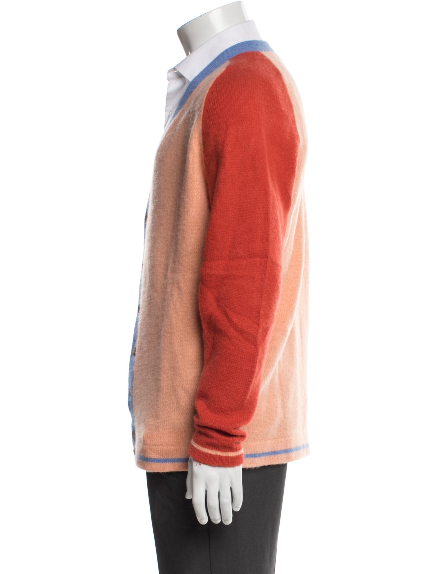The Elder Statesman Cashmere Colorblock Pattern Cardigan