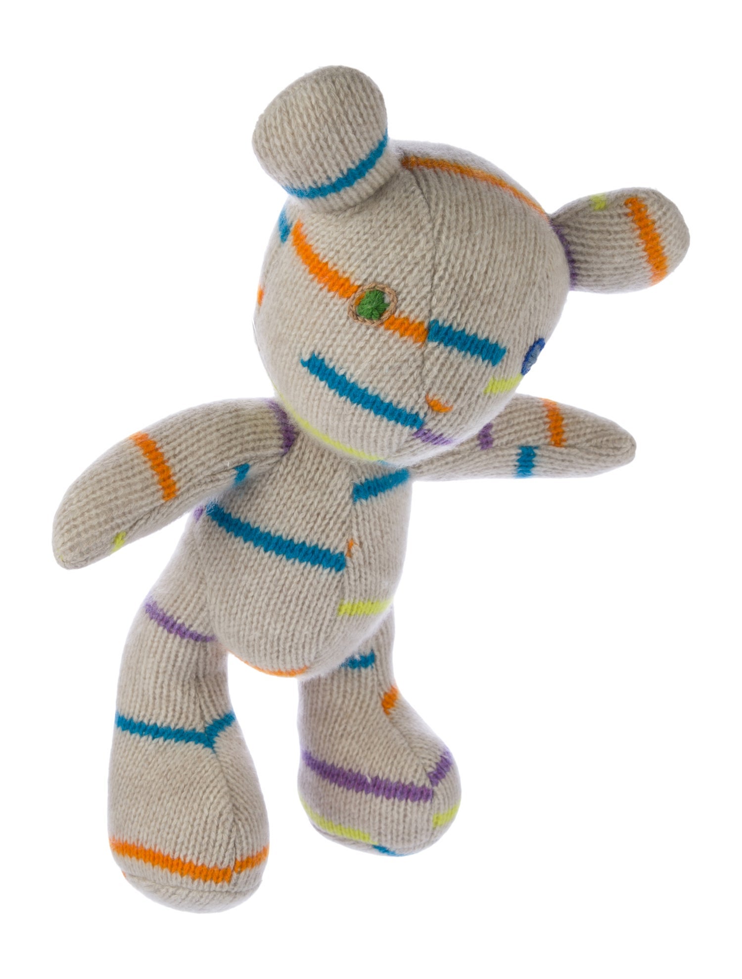 The Elder Statesman Cashmere Patterned Teddy Bear