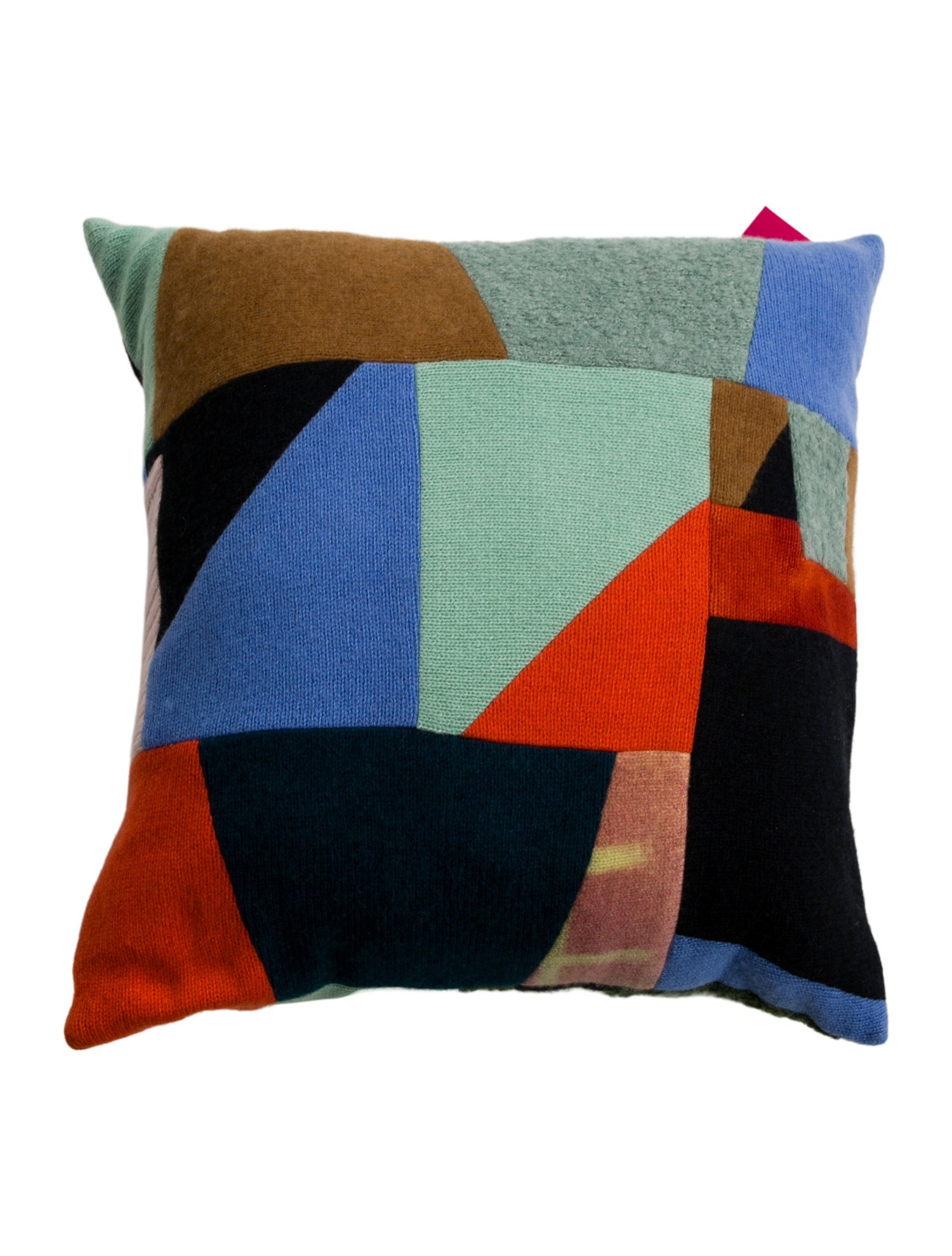 The Elder Statesman Patchwork Cashmere Pillow