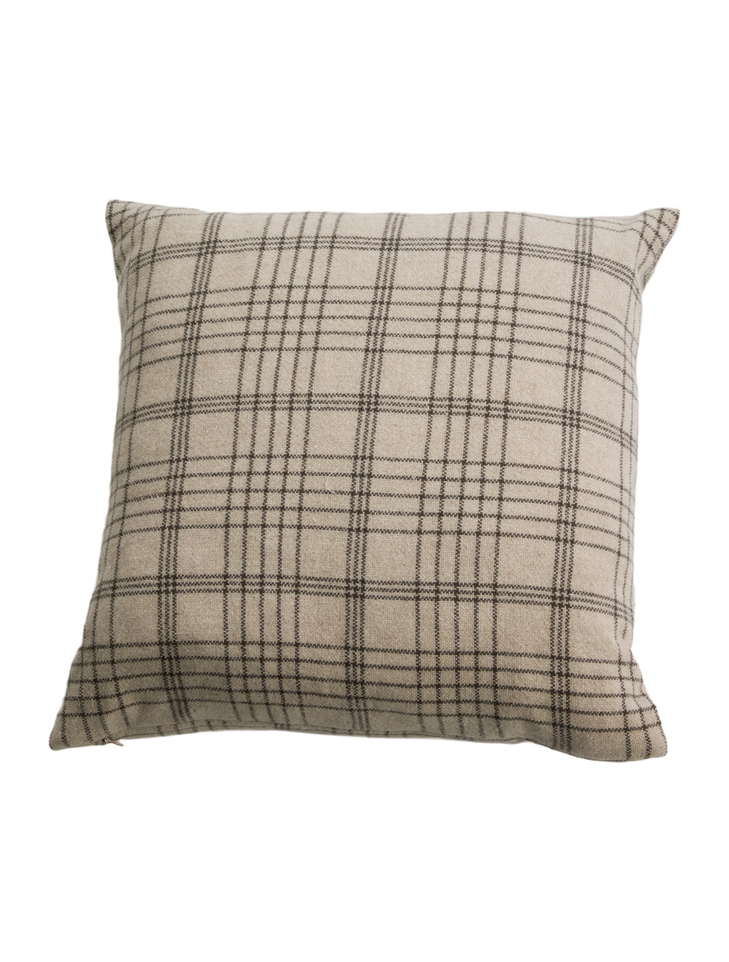 The Elder Statesman Plaid Cashmere Pillow