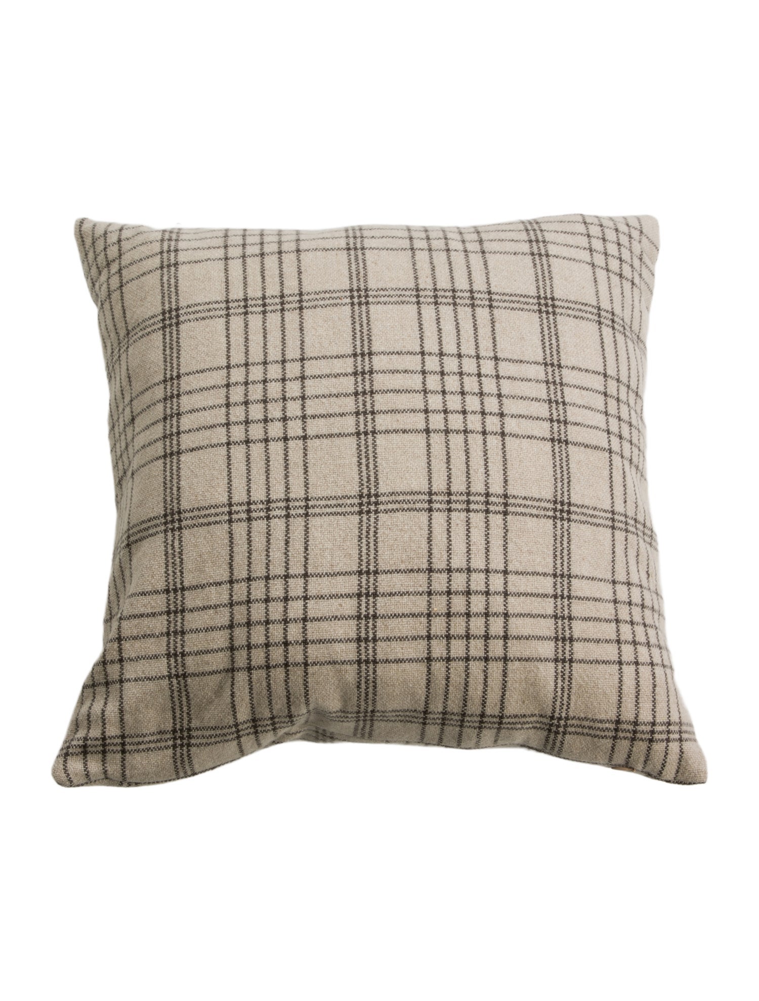The Elder Statesman Plaid Cashmere Pillow