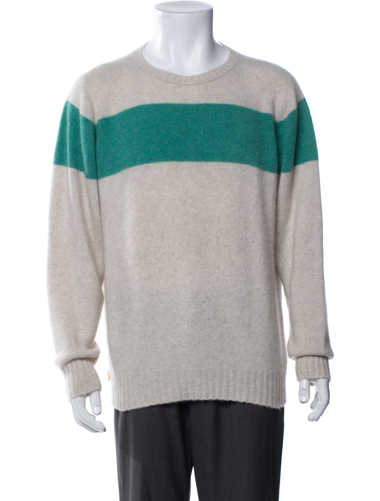 The Elder Statesman Cashmere Striped Pullover