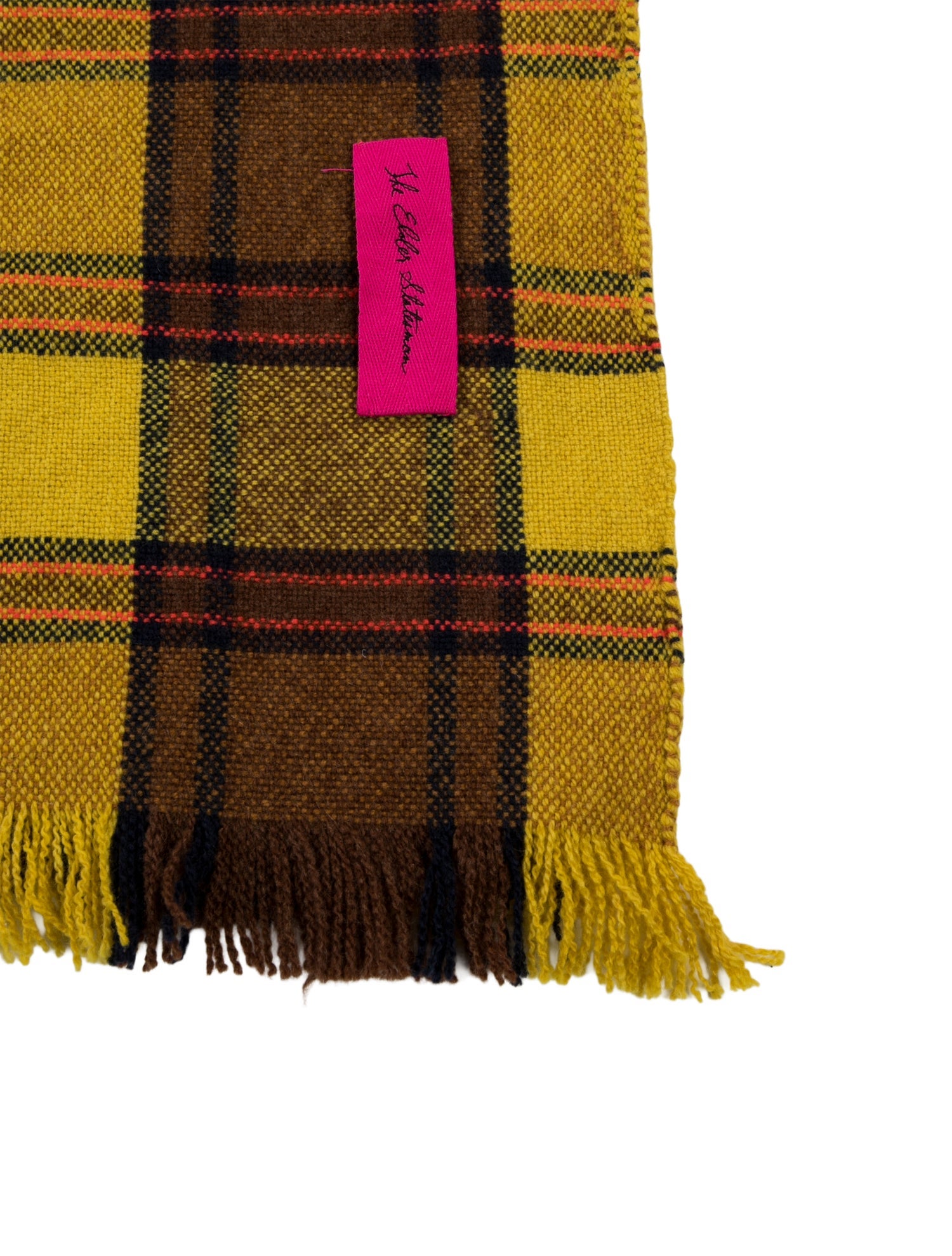 The Elder Statesman Plaid Cashmere Throw Blanket
