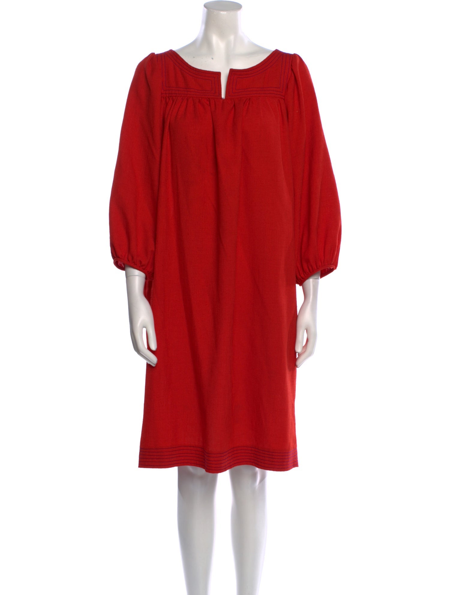 Tracy Feith Bateau Neckline Knee-Length Dress