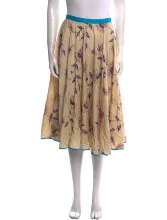 Tracy Feith Silk Midi Length Skirt