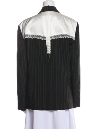 Tanner Fletcher Wool Striped Evening Jacket