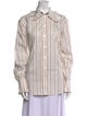 Tanner Fletcher Striped Long Sleeve Button-Up Top