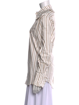 Tanner Fletcher Striped Long Sleeve Button-Up Top