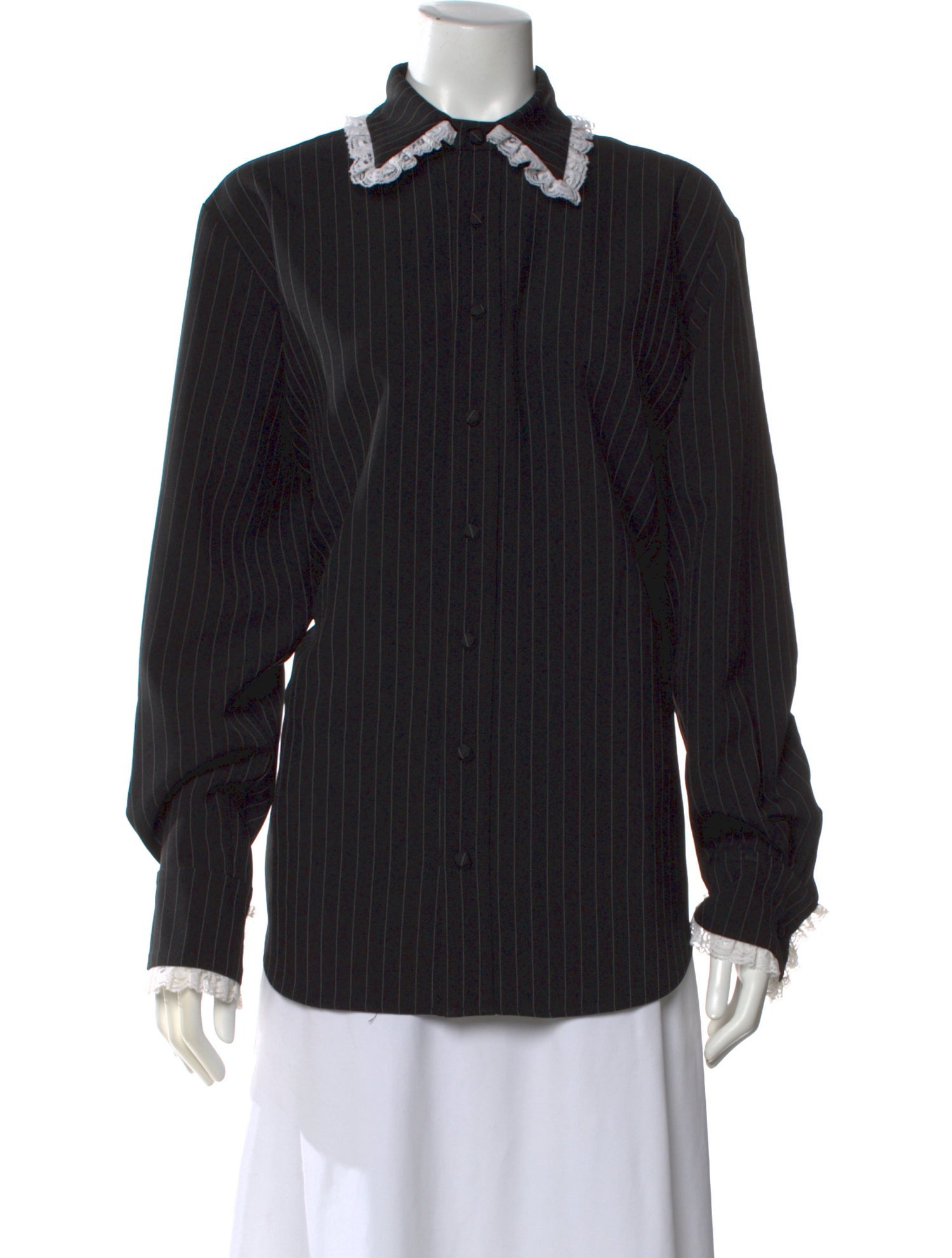 Tanner Fletcher Wool Striped Blouse