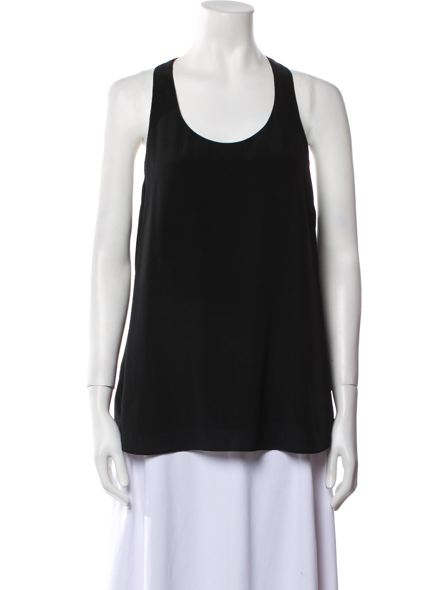 The Fisher Project Silk Scoop Neck Top