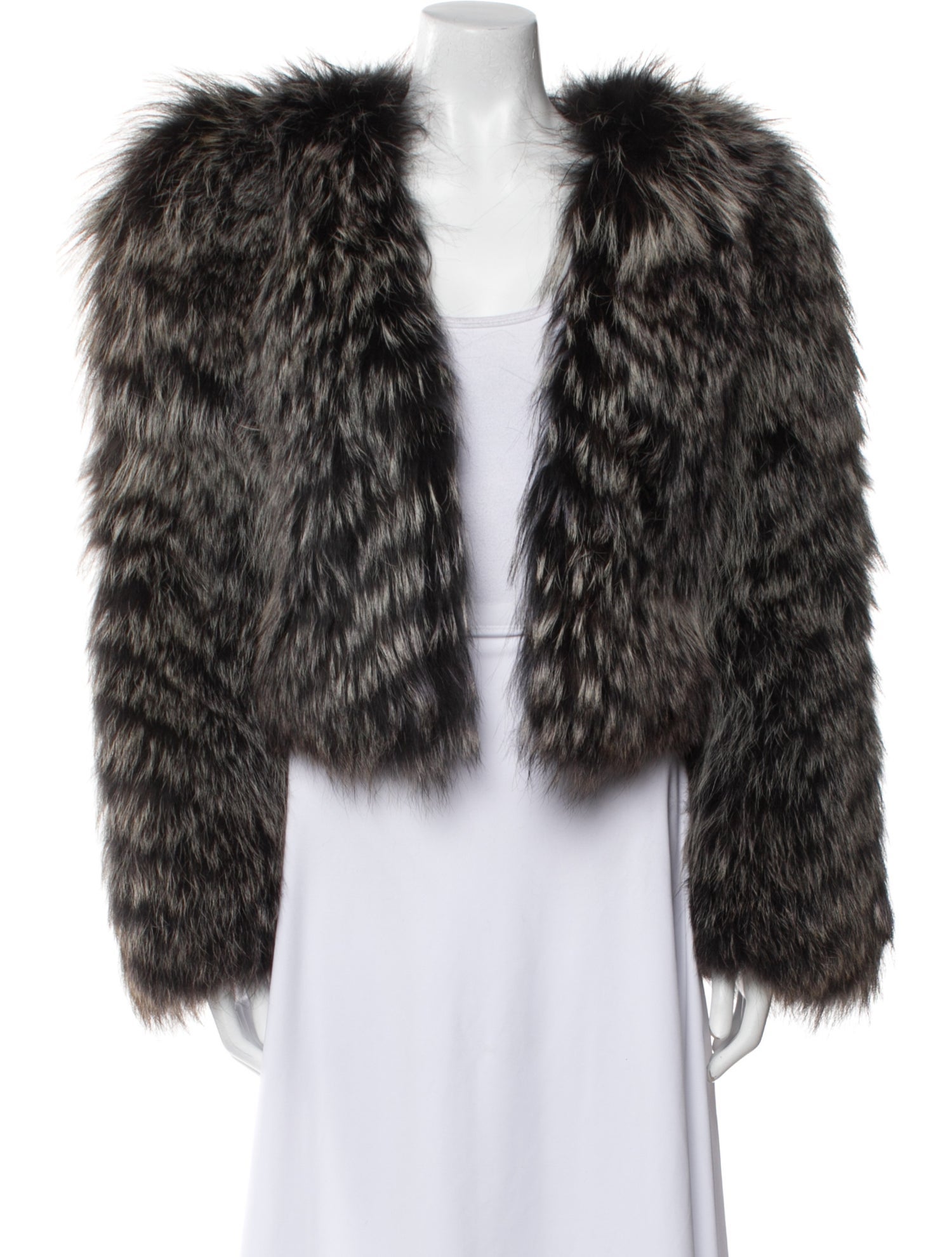 Toga Archives Striped Faux Fur Jacket