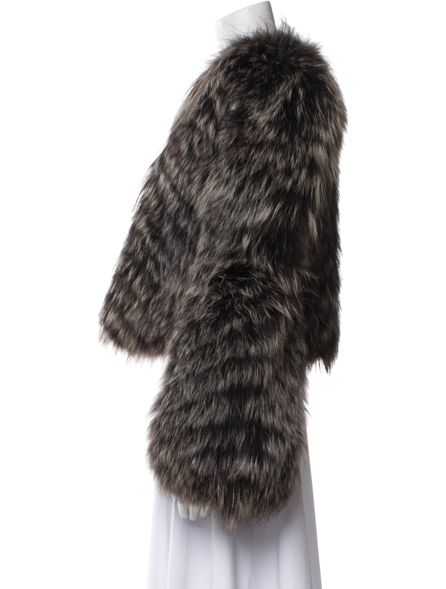 Toga Archives Striped Faux Fur Jacket