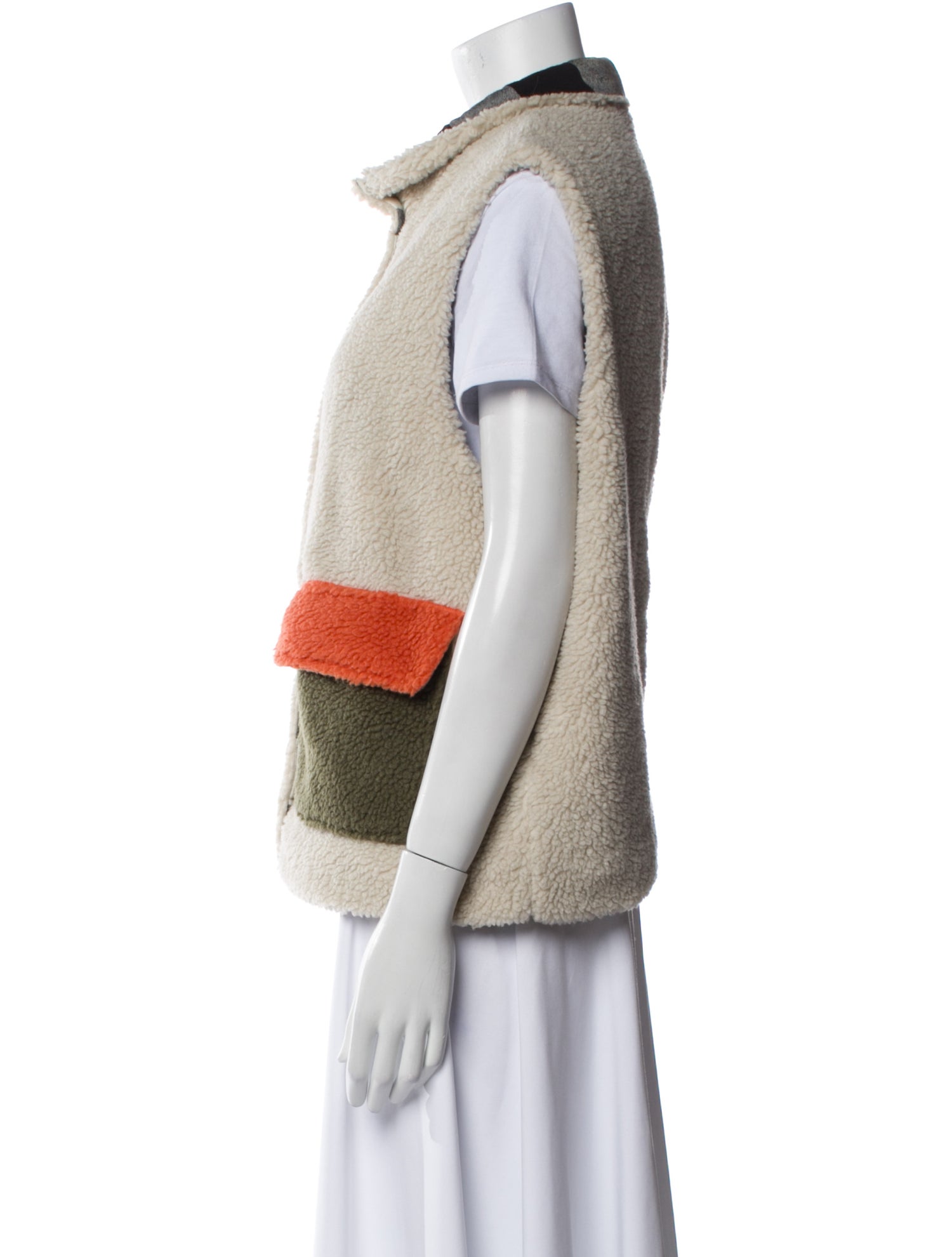 The Great + Eddie Bauer Faux Shearling Colorblock Pattern Vest