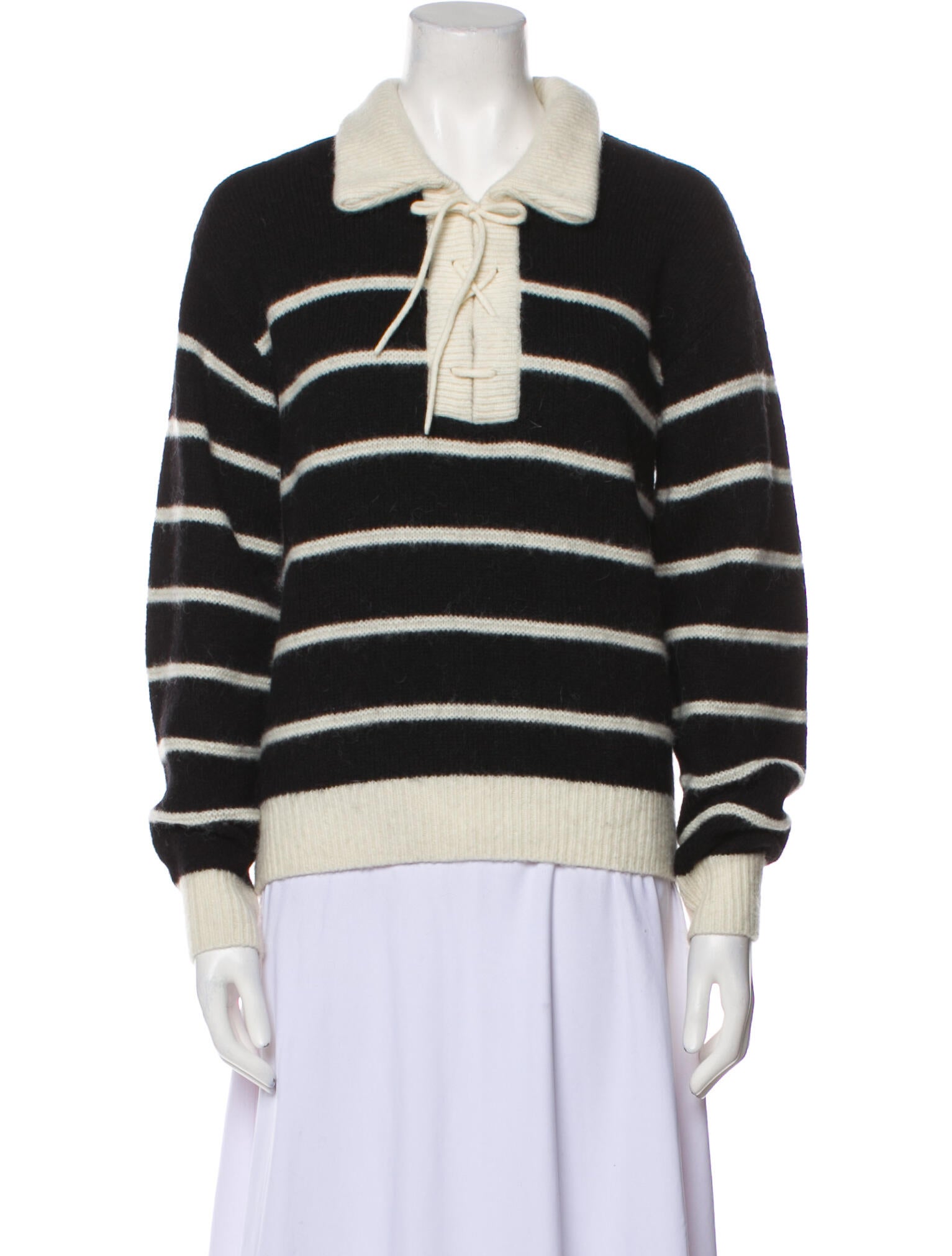 The Garment Striped Mock Neck Sweater