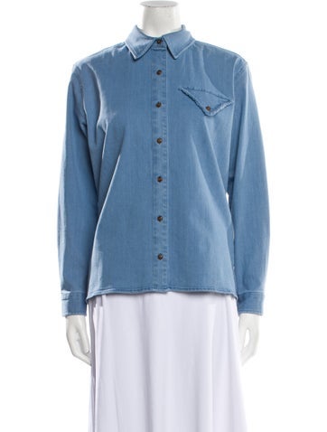 The Garment Tops Long Sleeve Button-Up Top XS