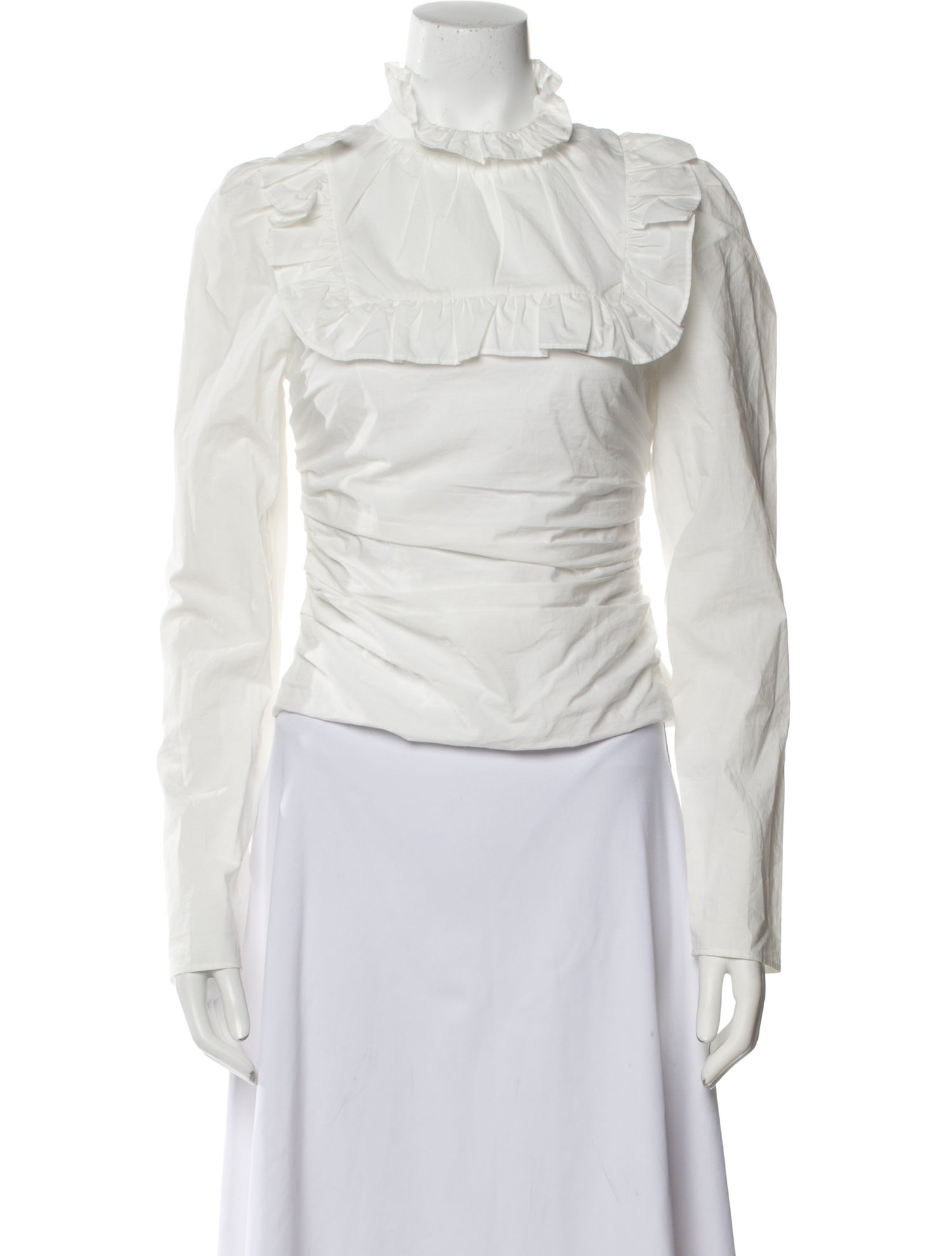 The Garment Mock Neck Long Sleeve Blouse