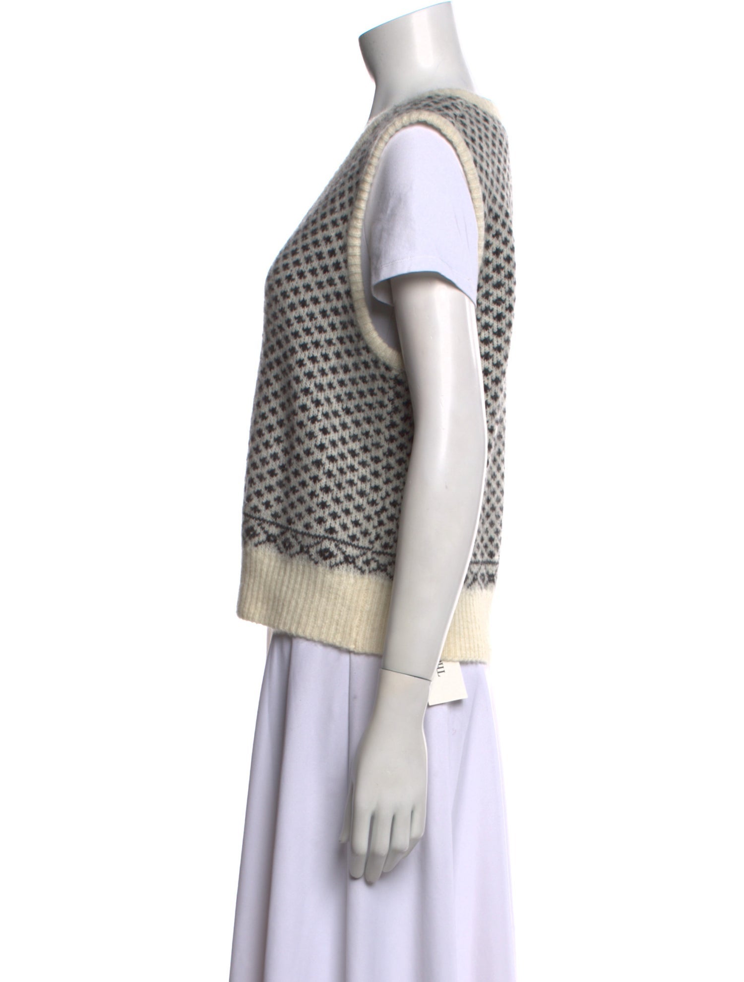 The Garment Printed V-Neck Sweater w/ Tags w/Tags