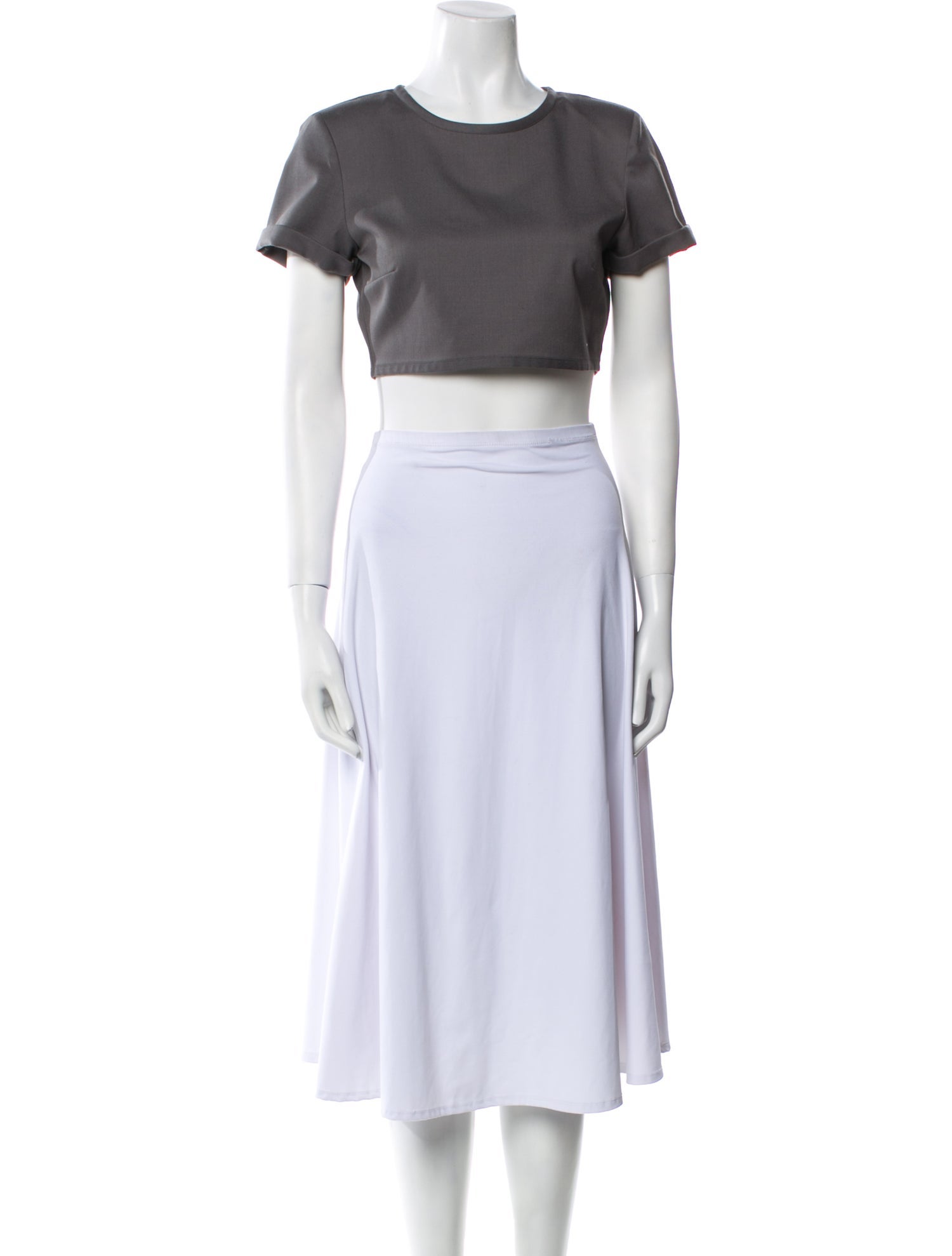 The Garment Bateau Neckline Short Sleeve Crop Top