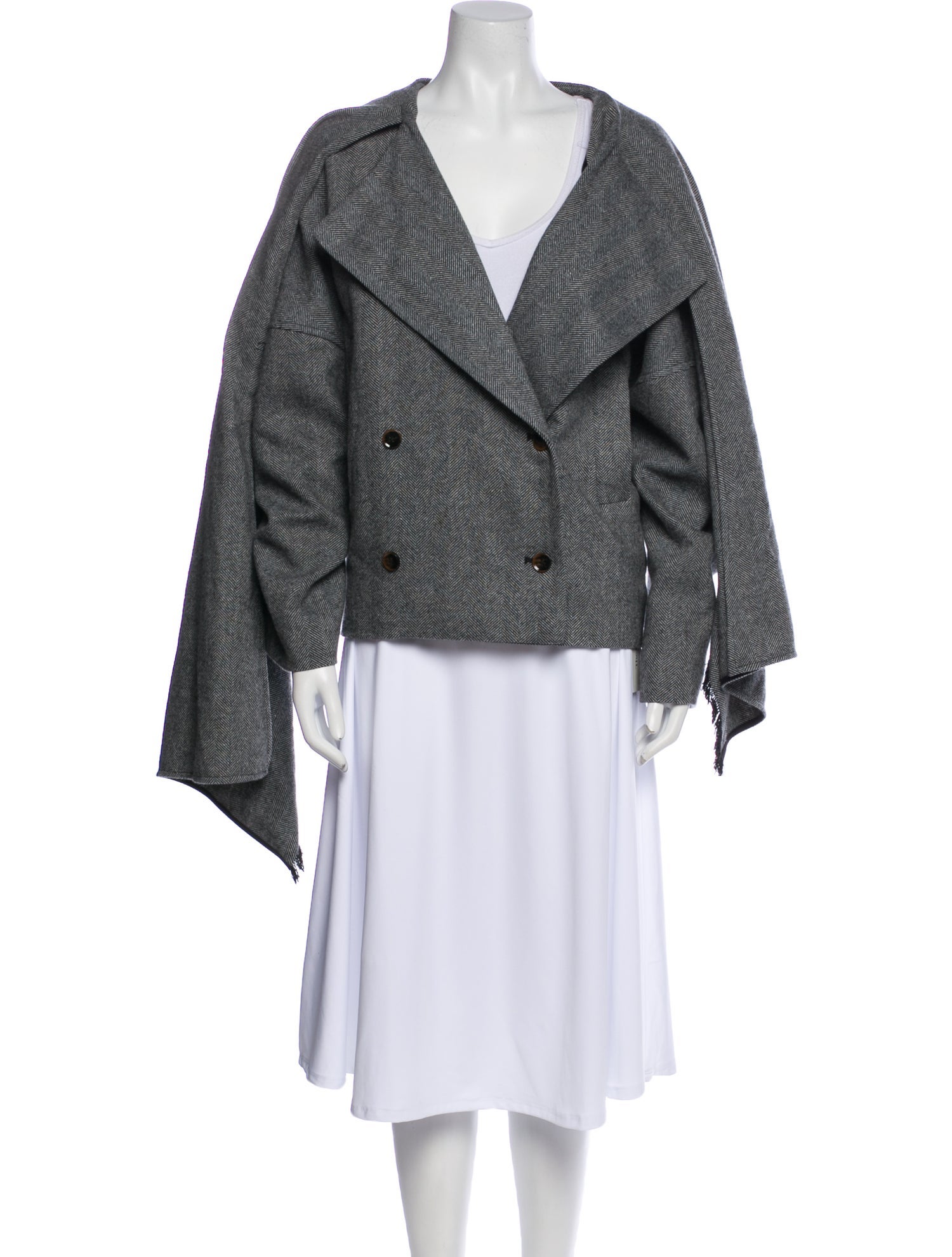 The Garment Wool Tweed Pattern Evening Jacket