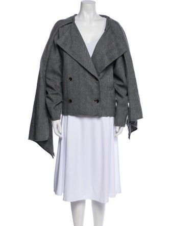 The Garment Wool Tweed Pattern Evening Jacket