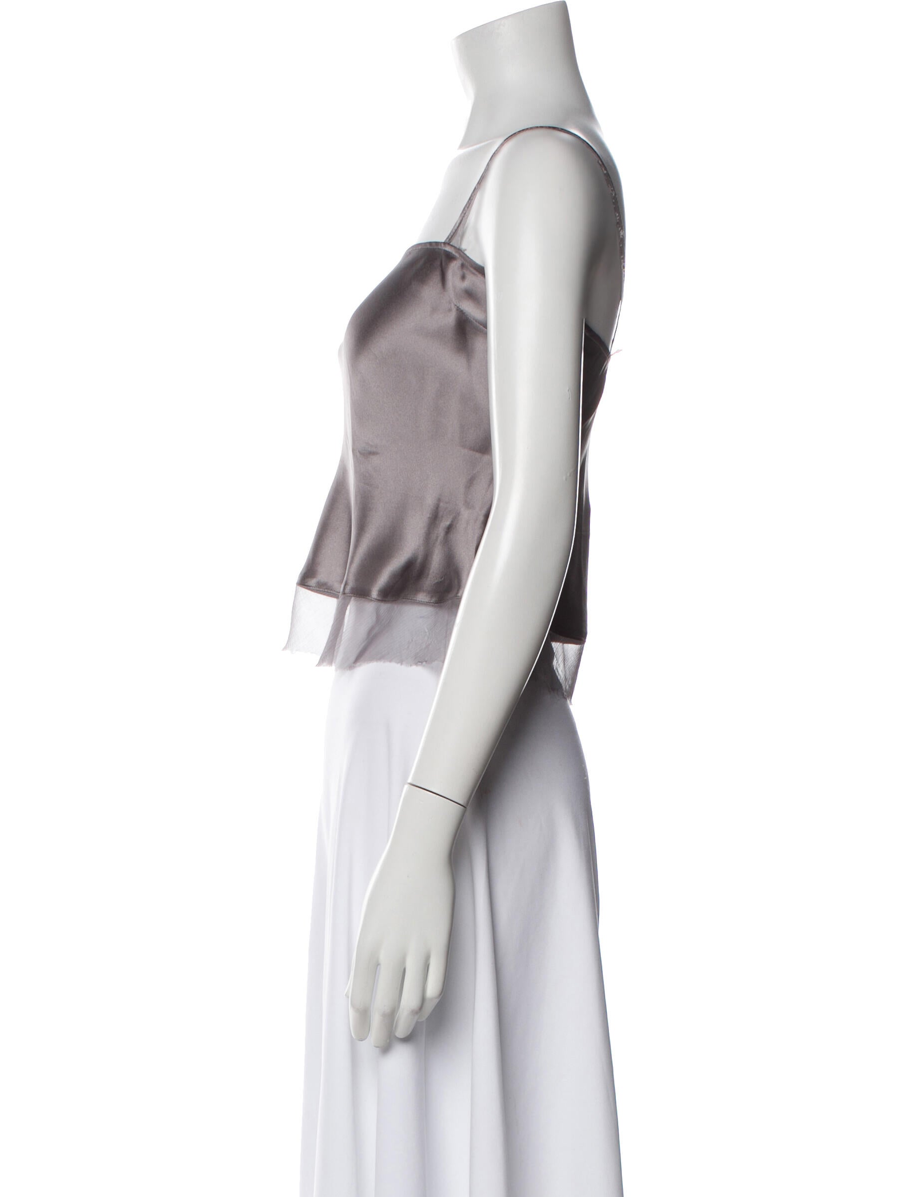The Garment Silk Square Neckline Crop Top w/ Tags