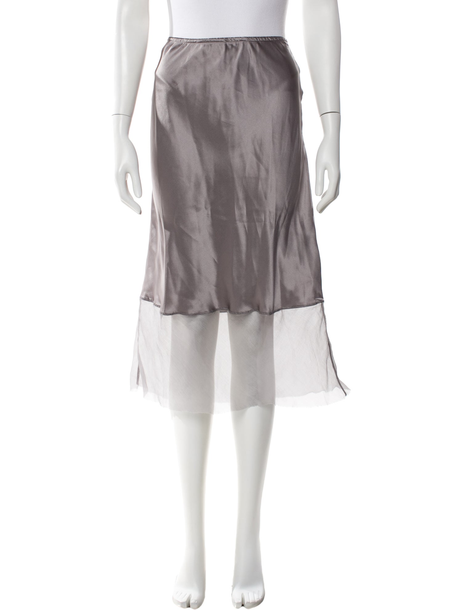 The Garment Silk Midi Length Skirt